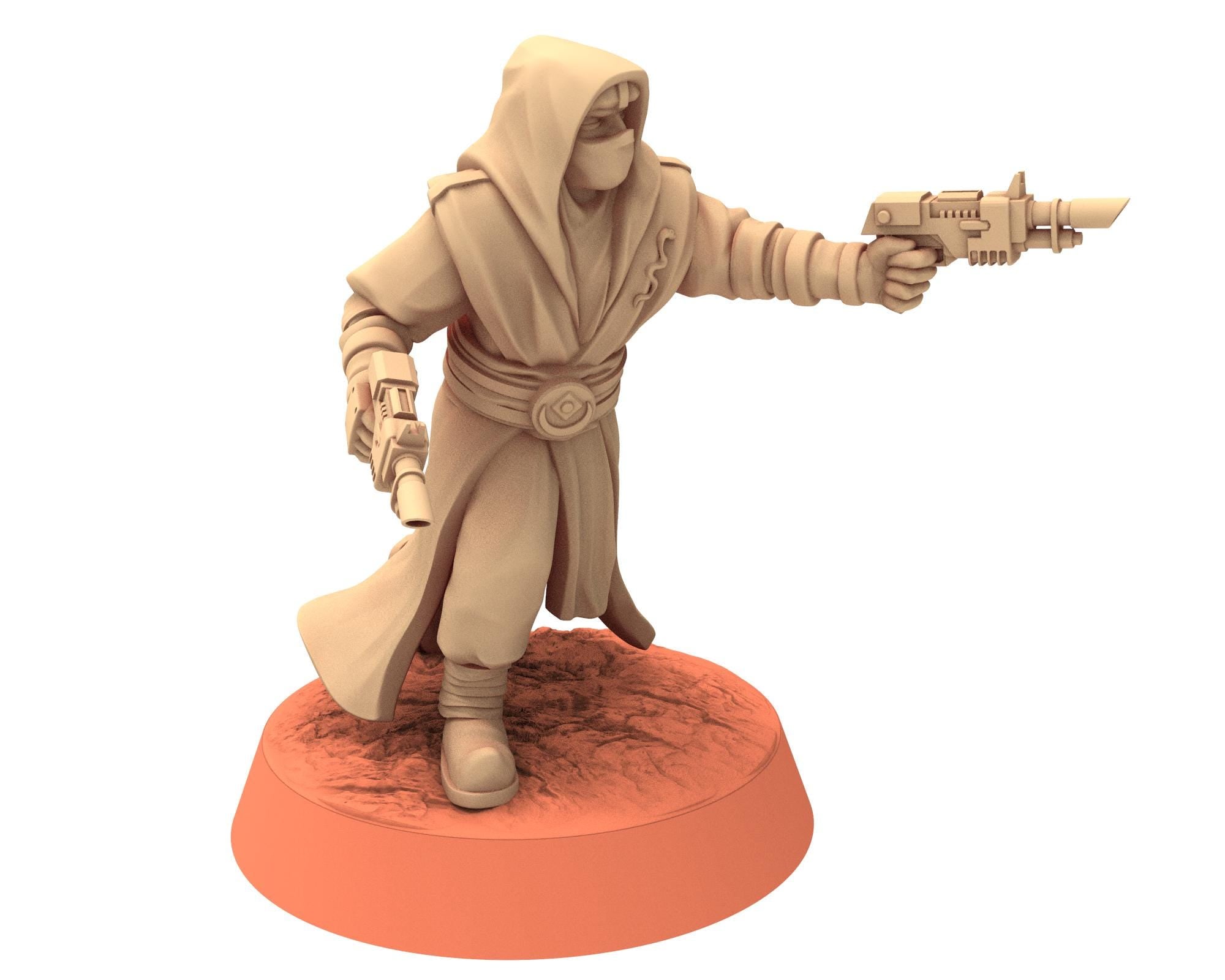 Desert Raiders - Assassin Killer Imperial guard post apocalyptic, usable for tabletop futuristic wargame, Dune, Star wars Quatermaster 3D