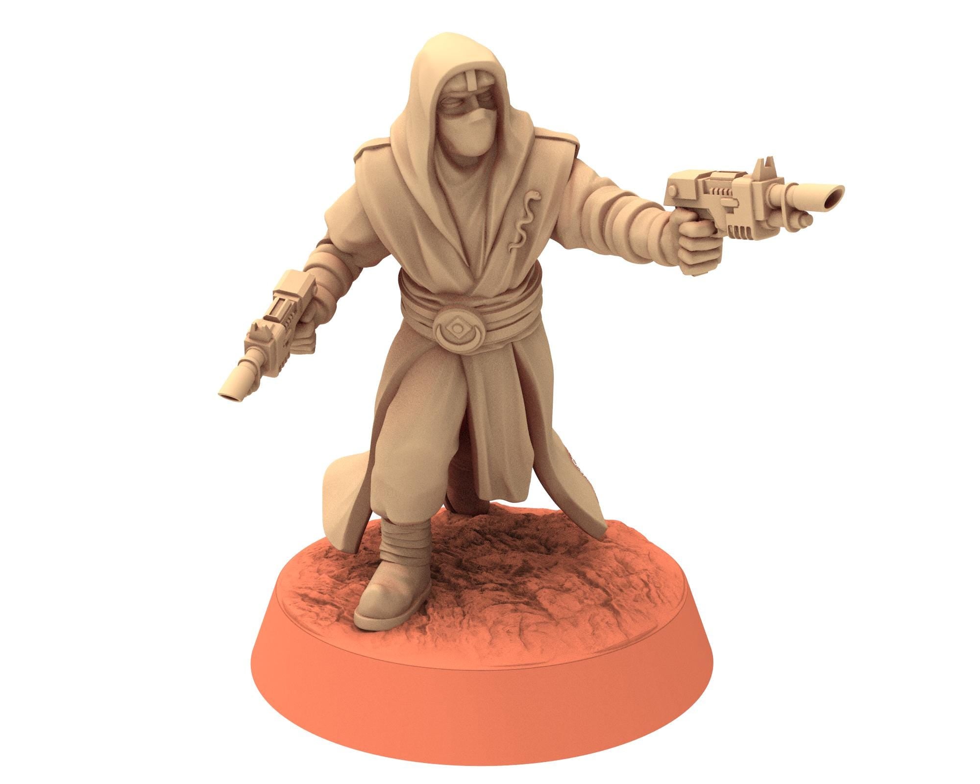 Desert Raiders - Assassin Killer Imperial guard post apocalyptic, usable for tabletop futuristic wargame, Dune, Star wars Quatermaster 3D