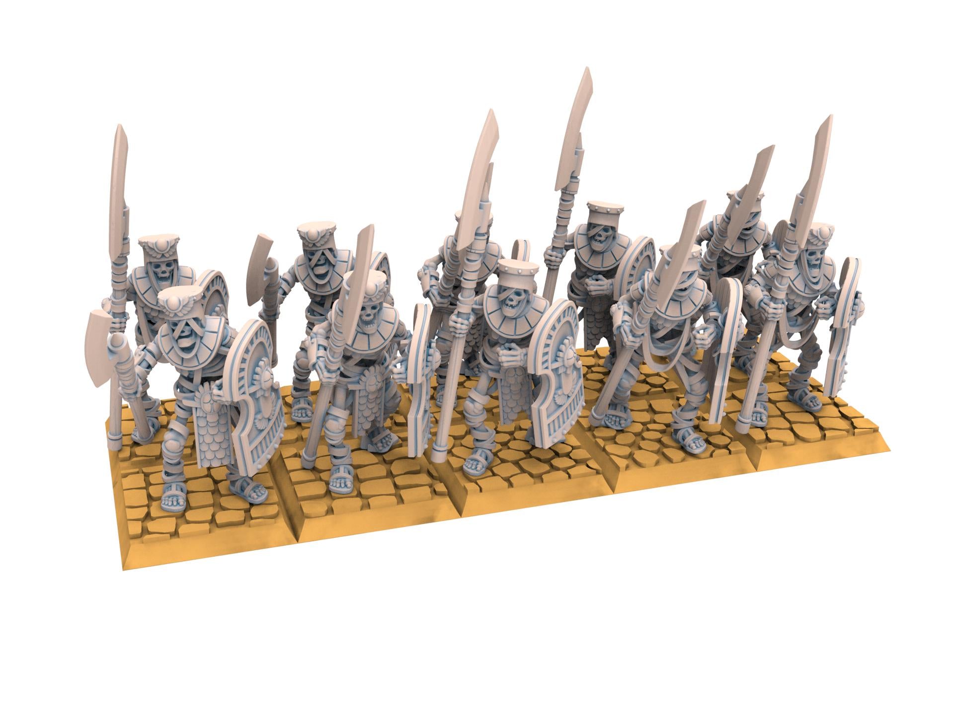 Eternal Dynasties - Ancient Skeleton Guards with Halberds, The Ancient