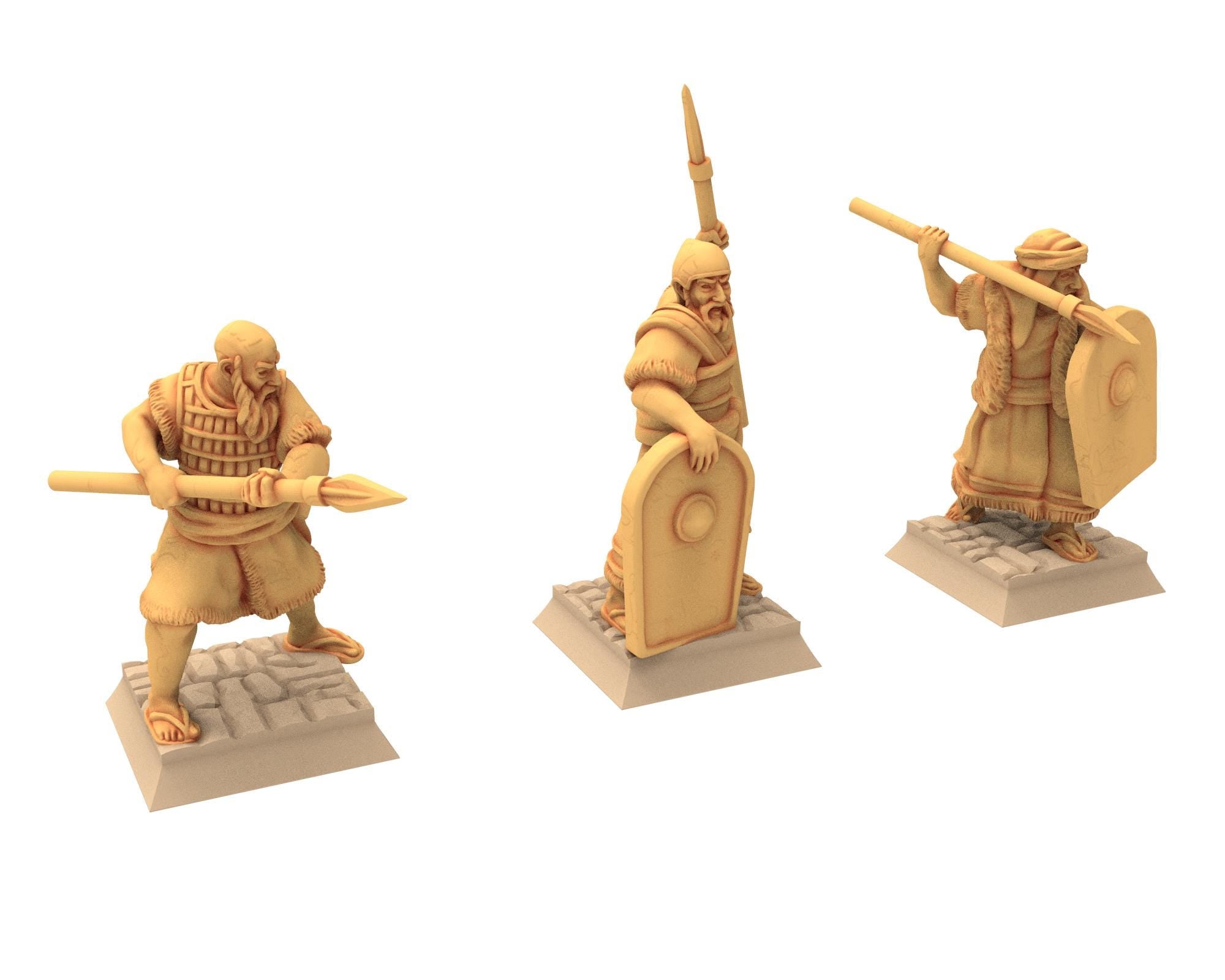 Biblical times - Ancient Hebrews - Spearmen - 28mm/15mm - Historical Wargame, Hail Caesar, DBA, DBM, Saga... RedCopper