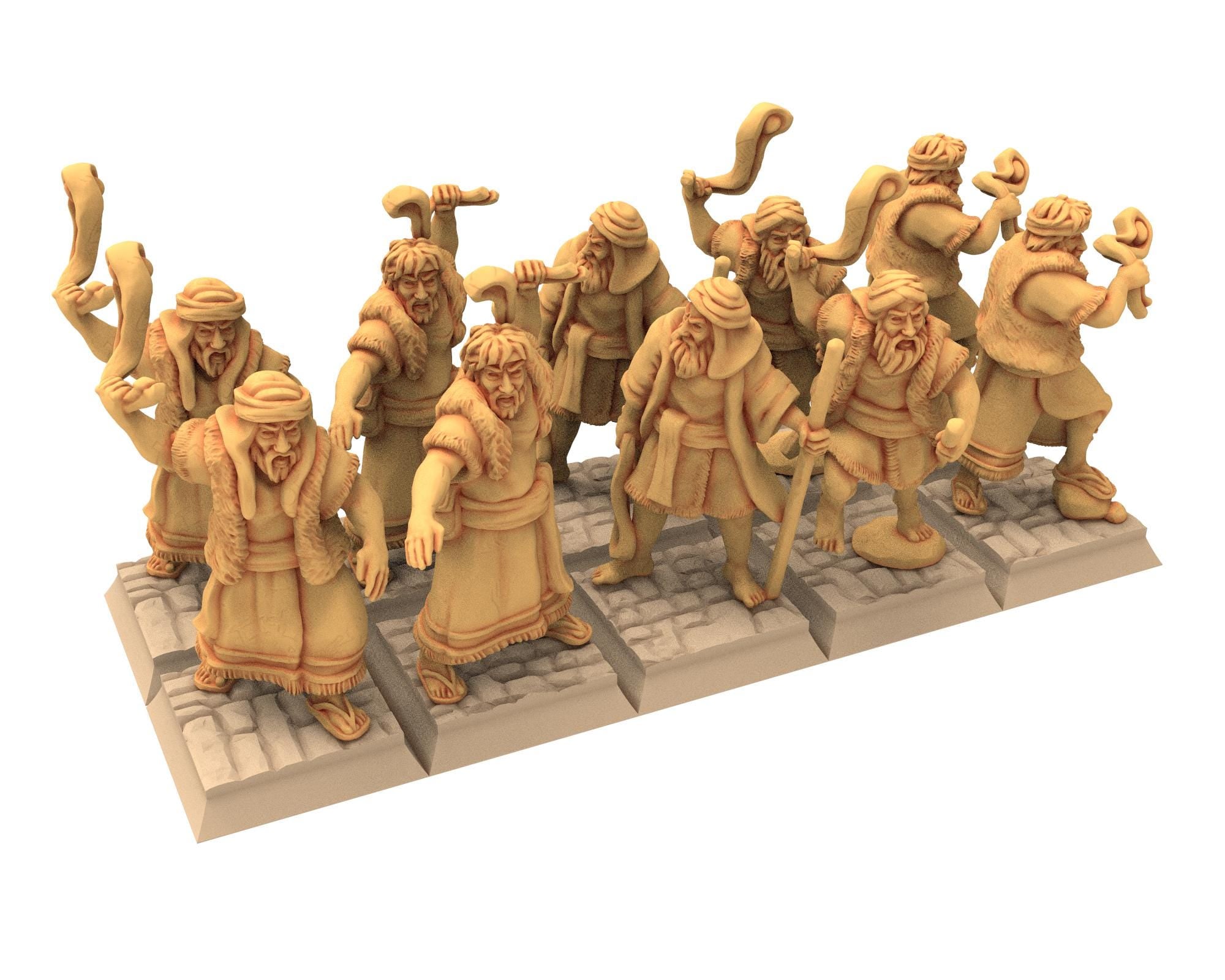 Biblical times - Ancient Hebrews - Skirmishers - 28mm/15mm - Historical Wargame, Hail Caesar, DBA, DBM, Saga... RedCopper