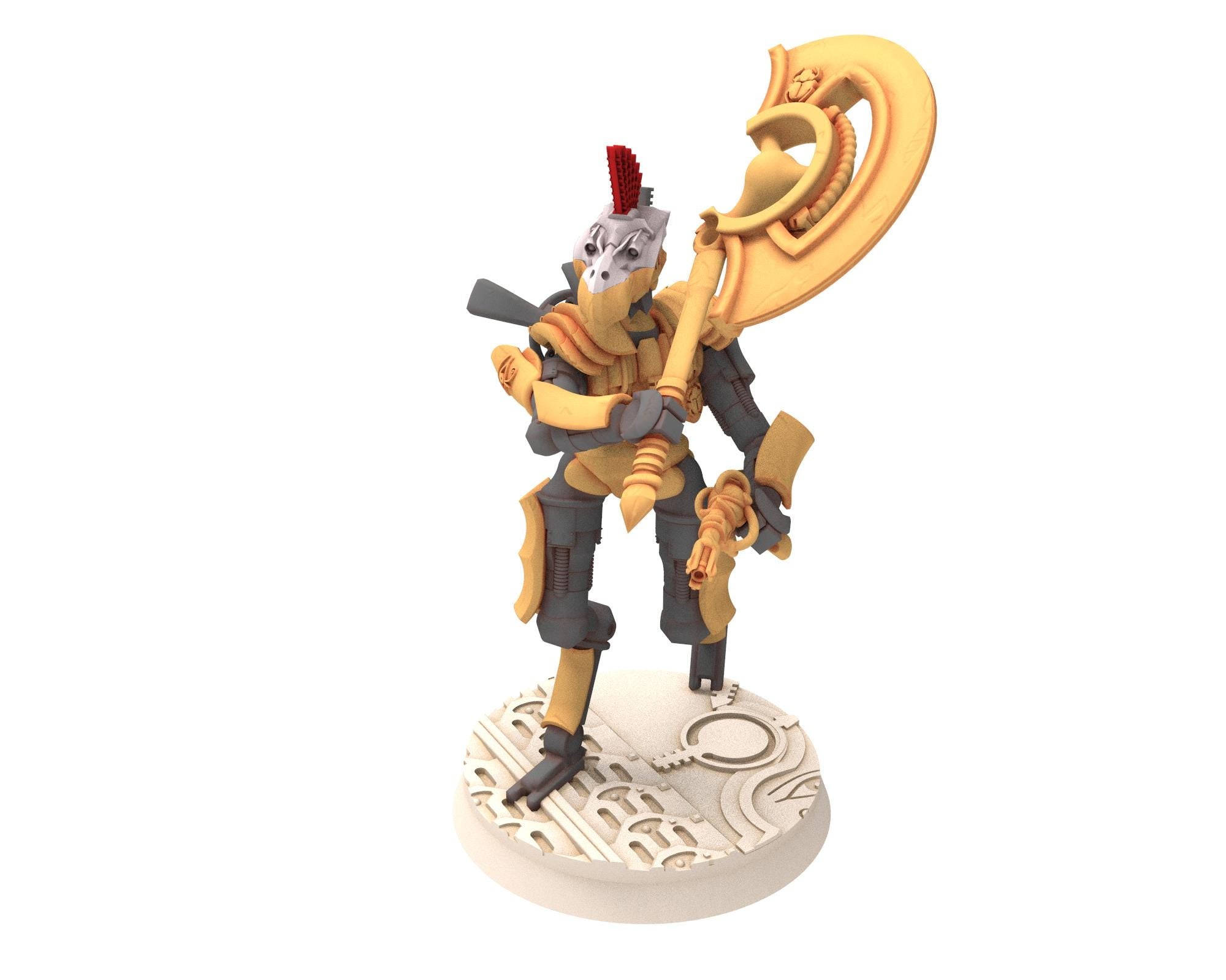 Cinan - Horus - Akhet - Opet: Assault, Battle Robot, space lord's guardians of the Necropolis, solid & modular posable miniatures