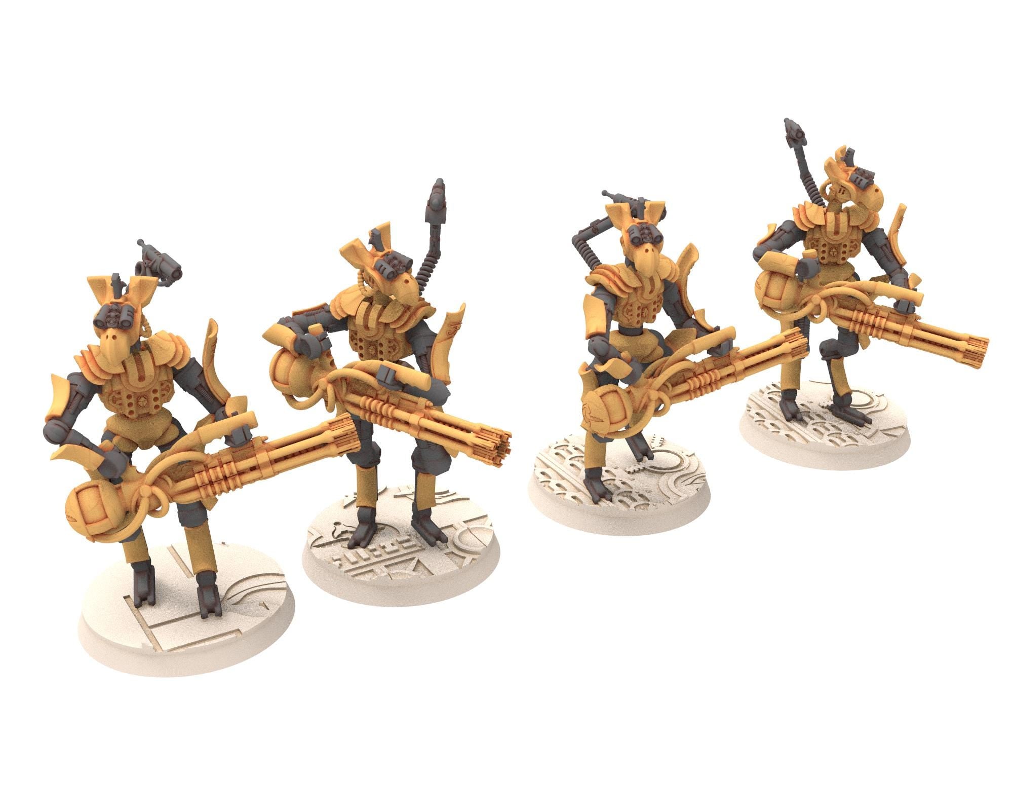 Cinan - Horus - Chemou - Narmer: Support, Battle Robot, space lord's guardians of the Necropolis, solid & modular posable miniatures