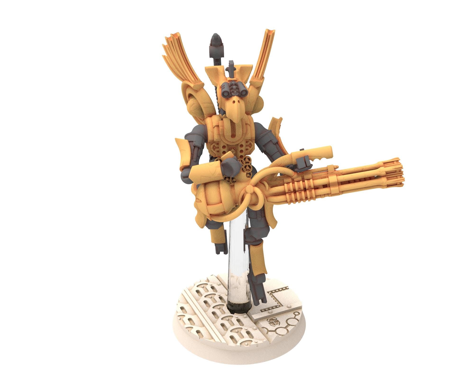 Cinan - Horus - Chemou - Narmer: Support, Battle Robot, space lord's guardians of the Necropolis, solid & modular posable miniatures