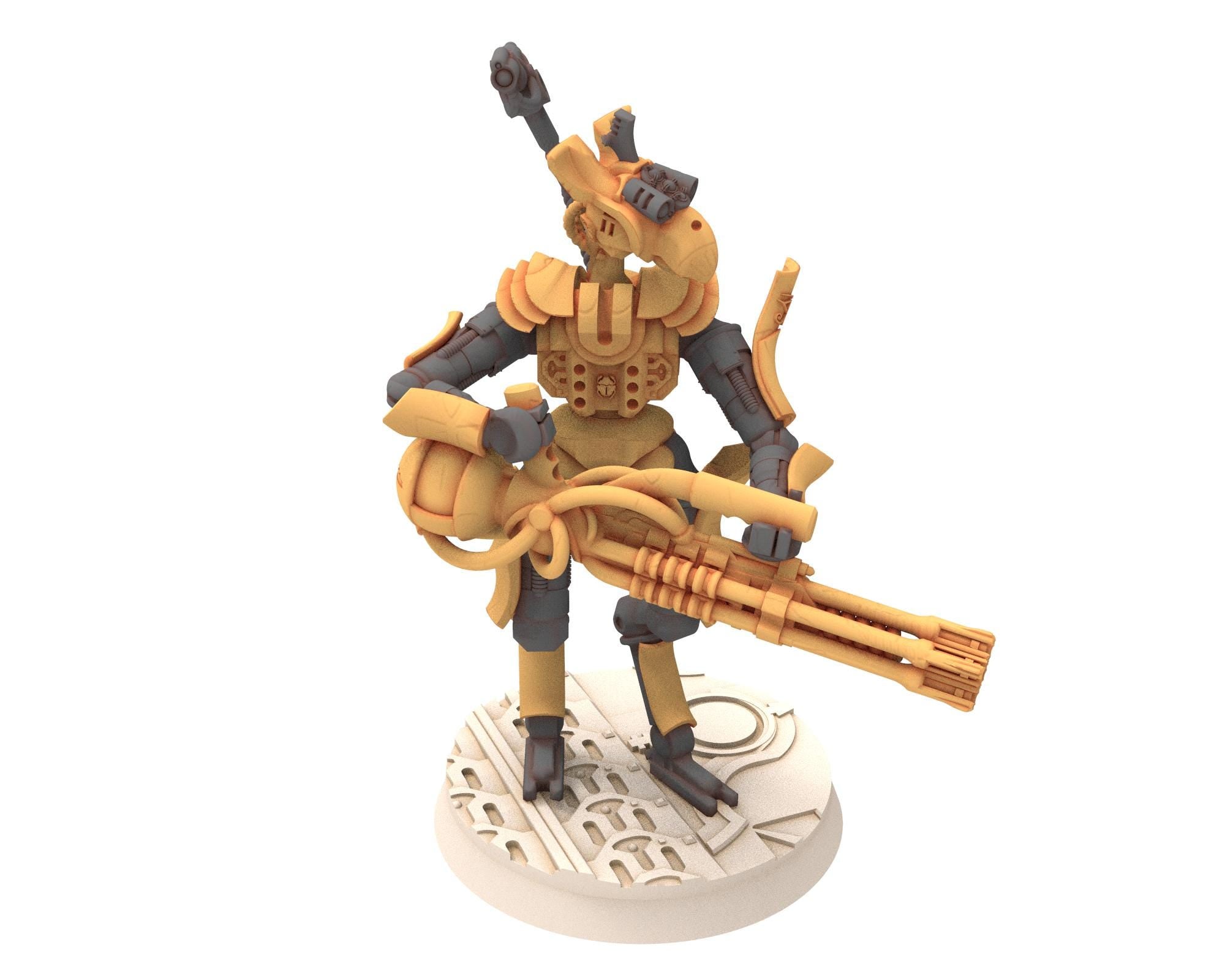 Cinan - Horus - Chemou - Narmer: Support, Battle Robot, space lord's guardians of the Necropolis, solid & modular posable miniatures