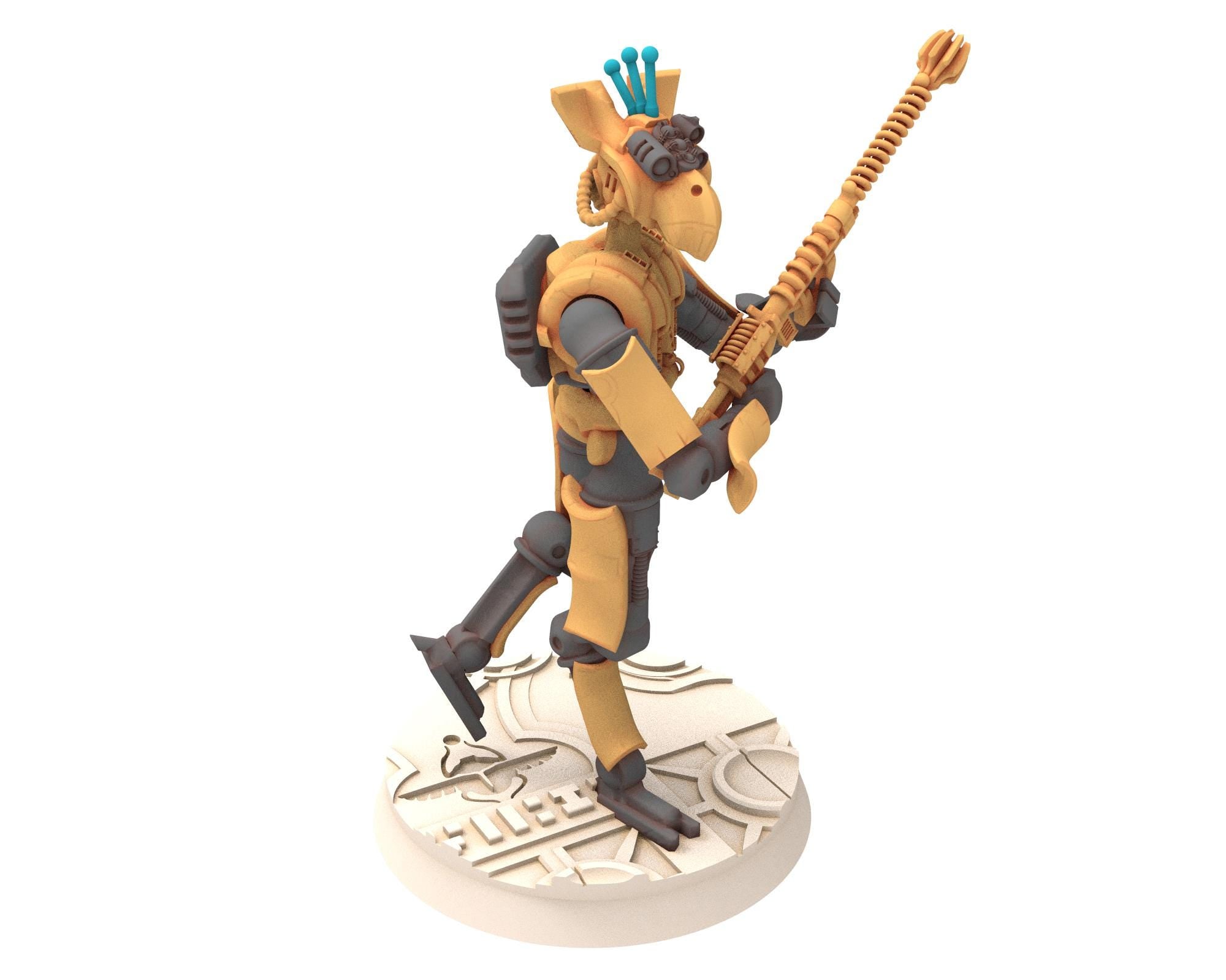 Cinan - Horus - Peret - Deshret: Line, Battle Robot, space lord's guardians of the Necropolis, solid & modular posable miniatures