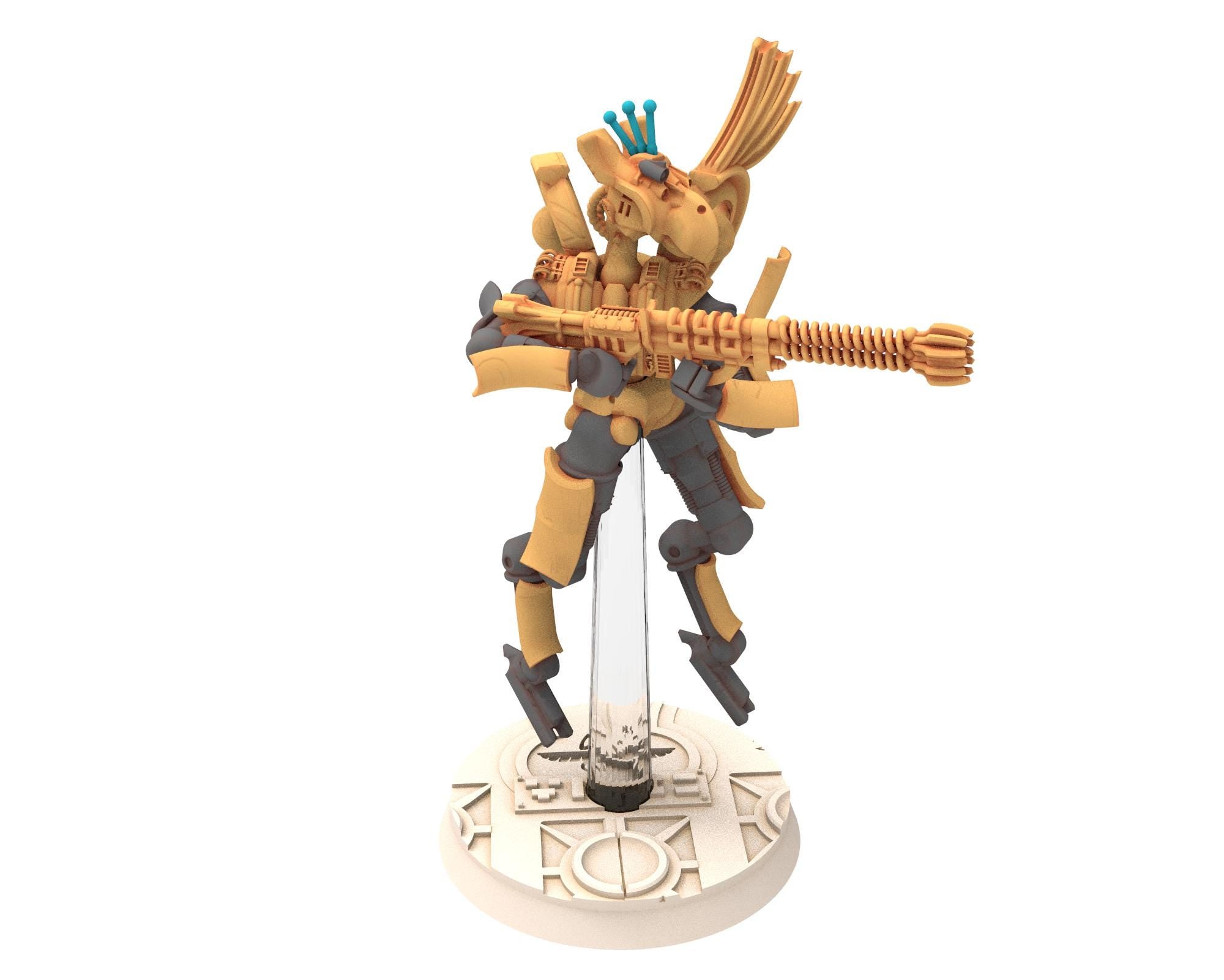 Cinan - Horus - Peret - Horos: Line, Battle Robot, space lord's guardians of the Necropolis, solid & modular posable miniatures