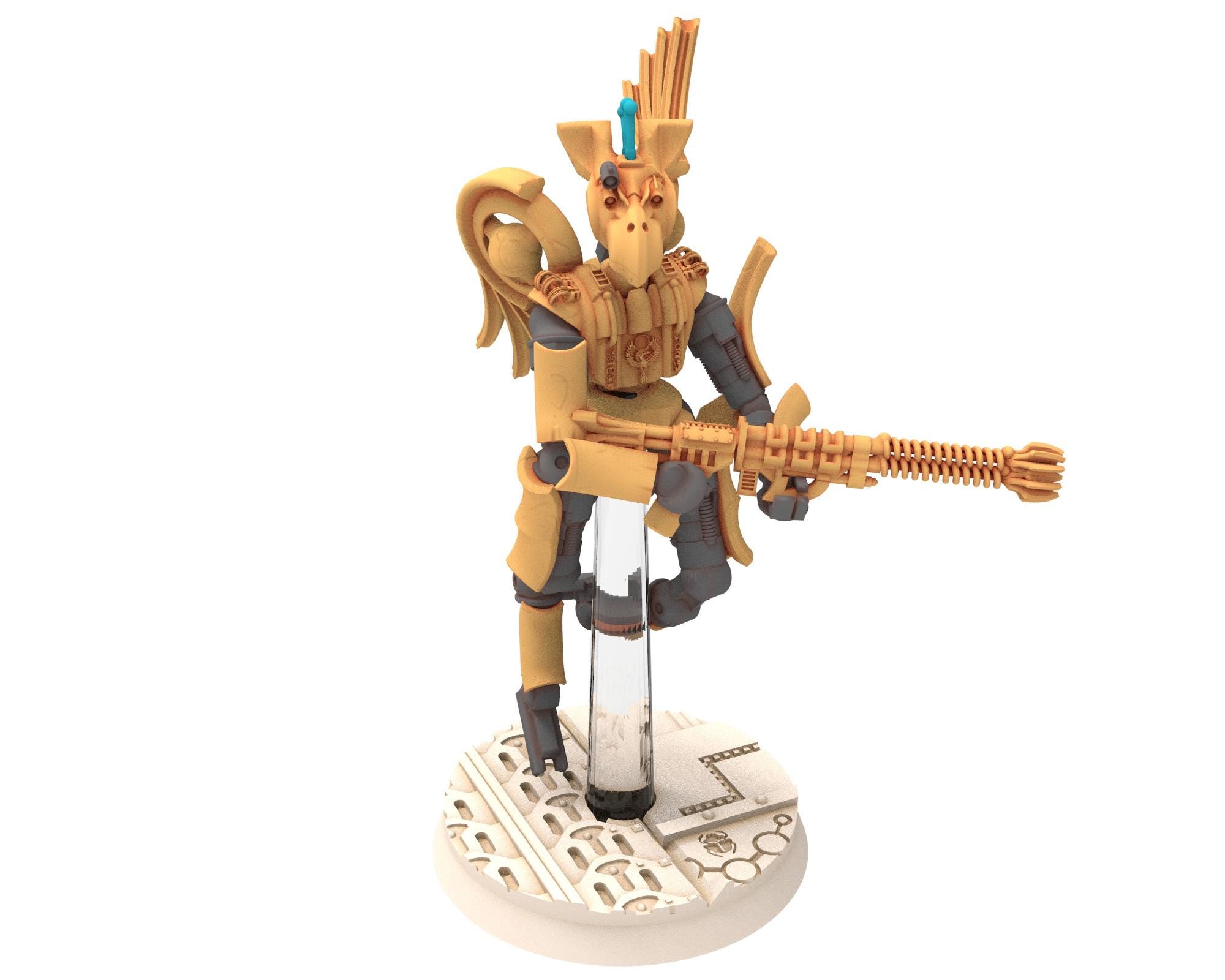 Cinan - Horus - Peret - Horos: Line, Battle Robot, space lord's guardians of the Necropolis, solid & modular posable miniatures