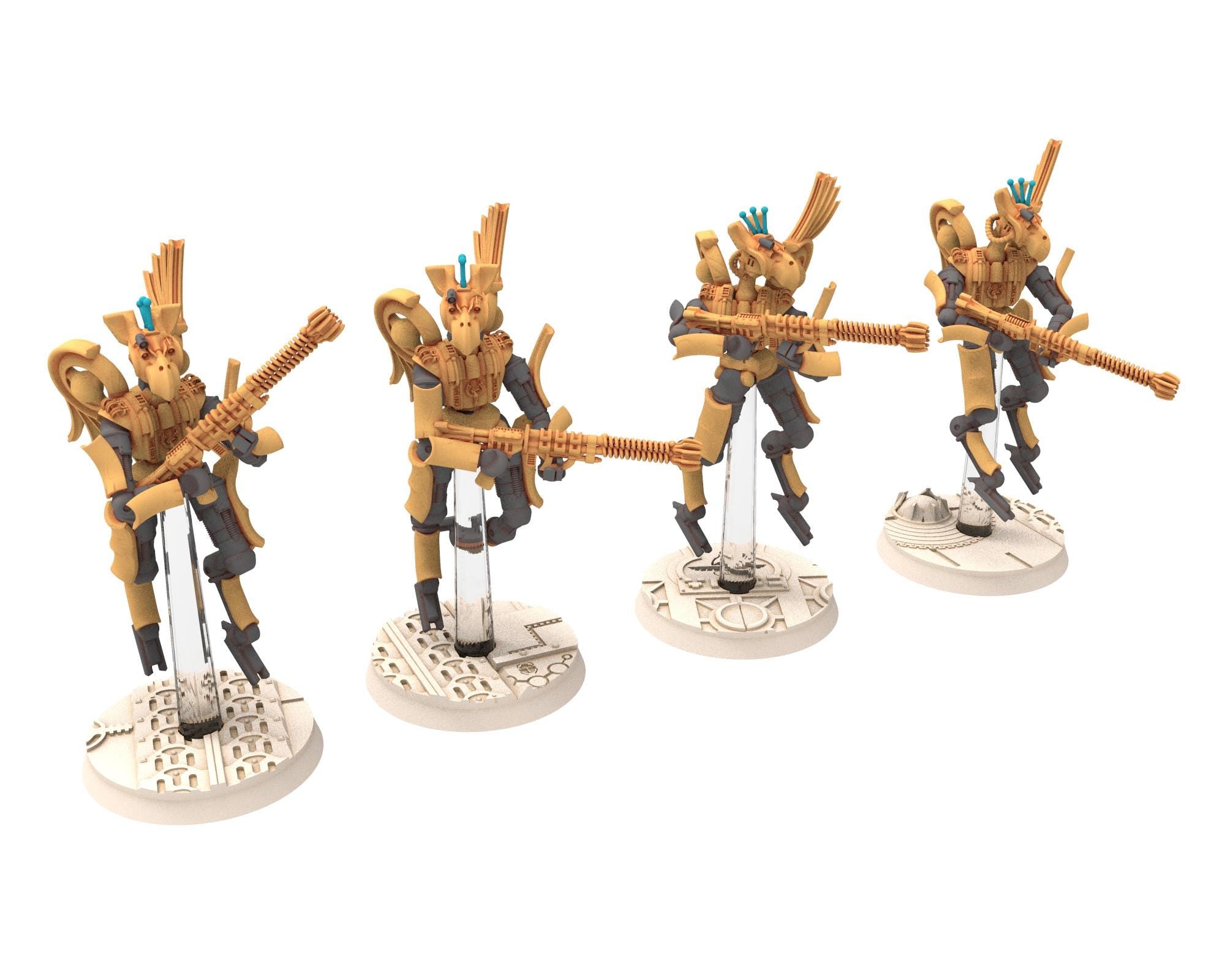 Cinan - Horus - Peret - Horos: Line, Battle Robot, space lord's guardians of the Necropolis, solid & modular posable miniatures