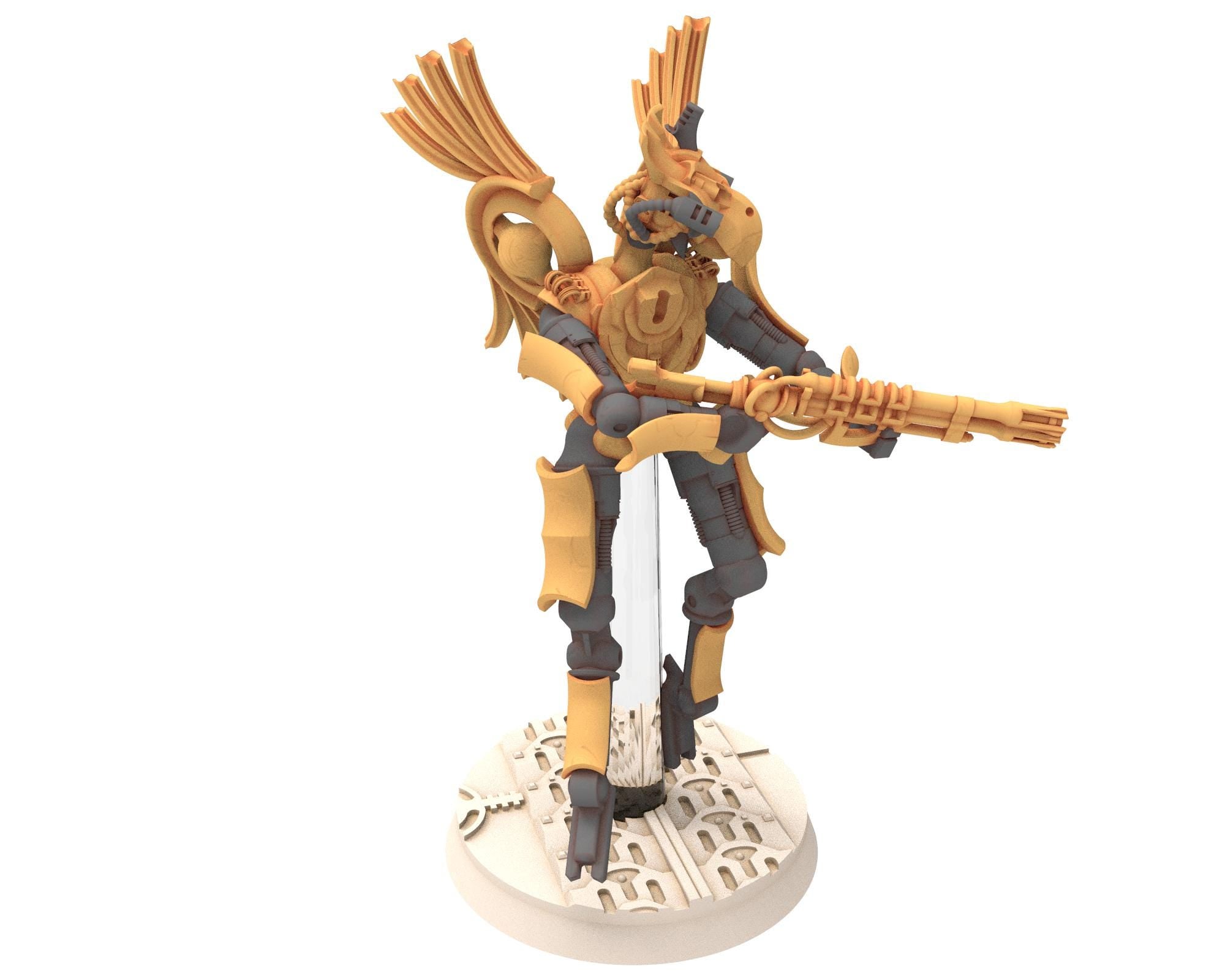 Cinan - Horus - Peret - Mesehti: Line, Battle Robot, space lord's guardians of the Necropolis, solid & modular posable miniatures