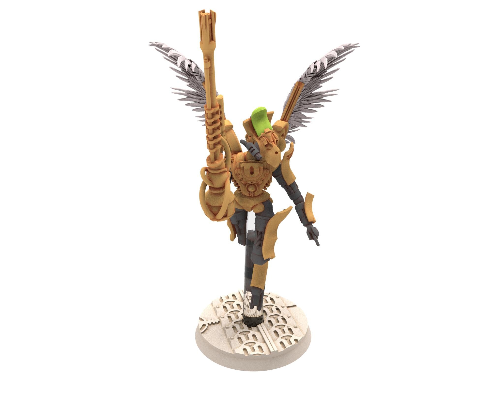 Cinan - Horus - Chemou - Hedjet: Support, Battle Robot, space lord's guardians of the Necropolis, solid & modular posable miniatures