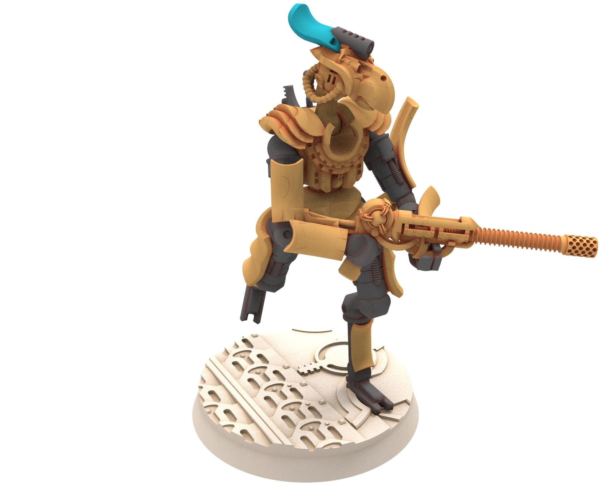 Cinan - Horus - Peret - Atef: Line, Battle Robot, space lord's guardians of the Necropolis, solid & modular posable miniatures