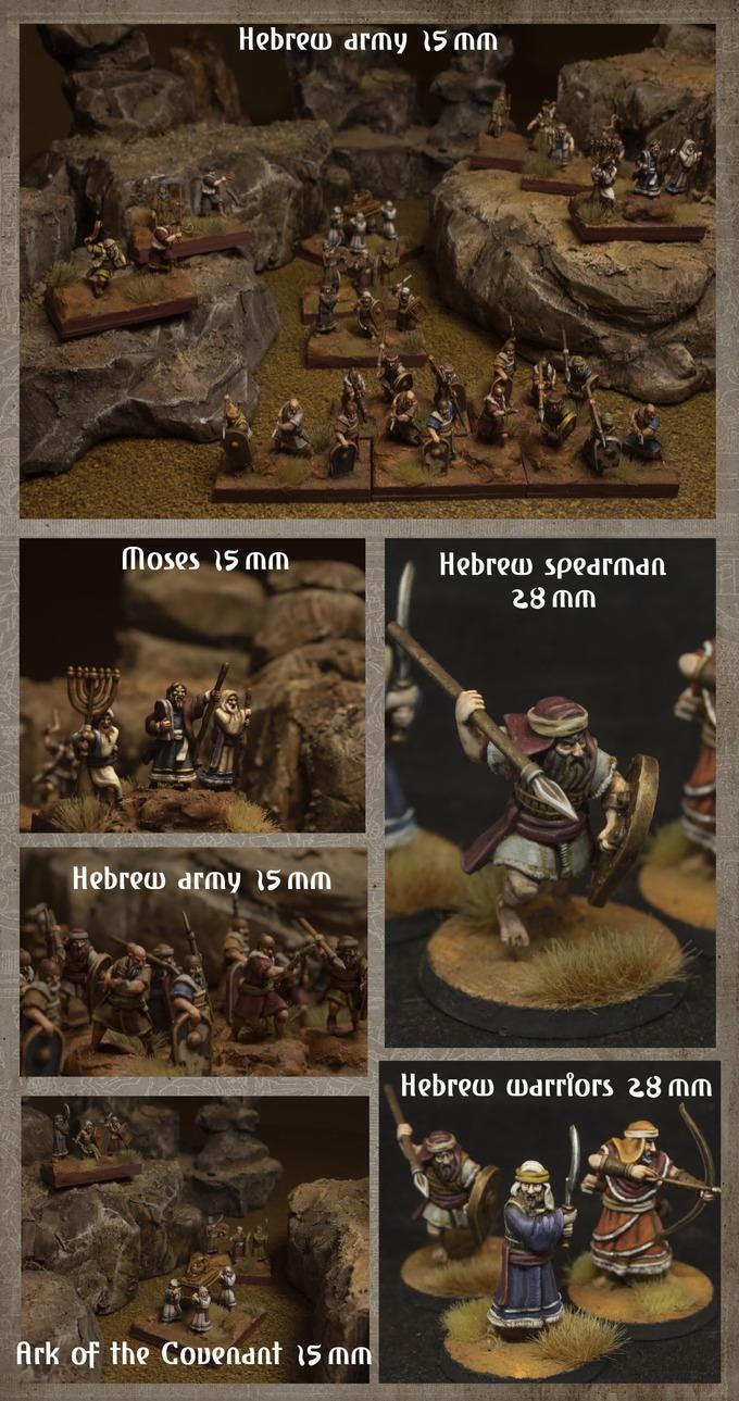 Biblical times - Ancient Hebrews - Army Bundle - 28mm/15mm - Historical Wargame, Hail Caesar, DBA, DBM, Saga... RedCopper