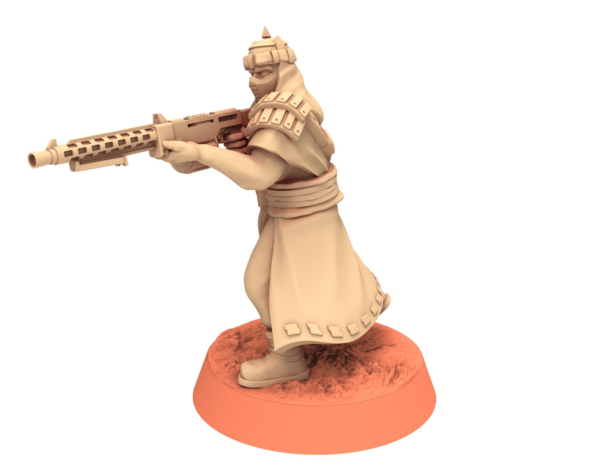 Desert Raiders - Treasury Guards Imperial guard post apocalyptic, usable for tabletop futuristic wargame, Dune, Star wars Quatermaster 3D