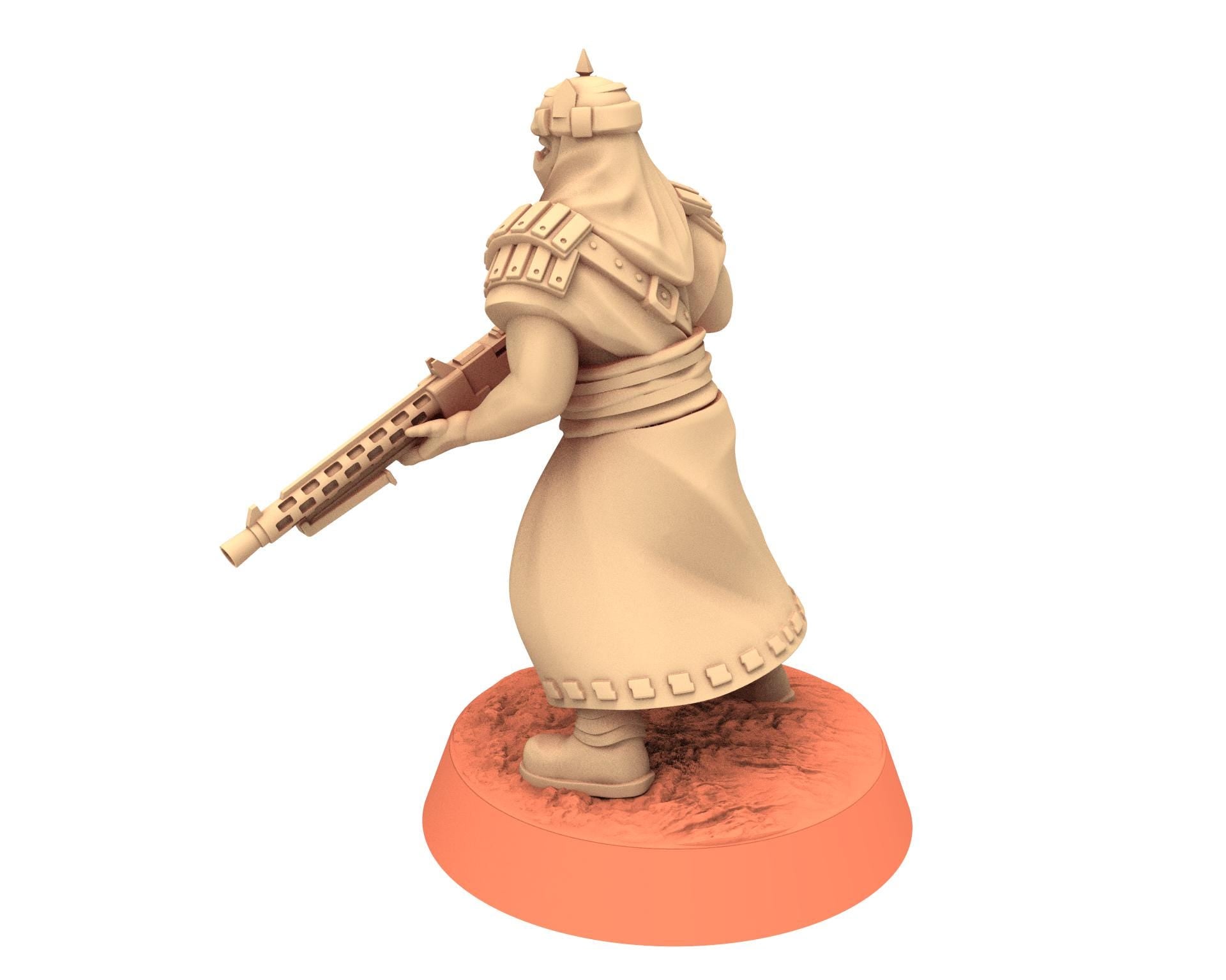 Desert Raiders - Merc Sharpshooters Imperial guard post apocalyptic, usable for tabletop futuristic wargame, Dune, Star wars Quatermaster 3D