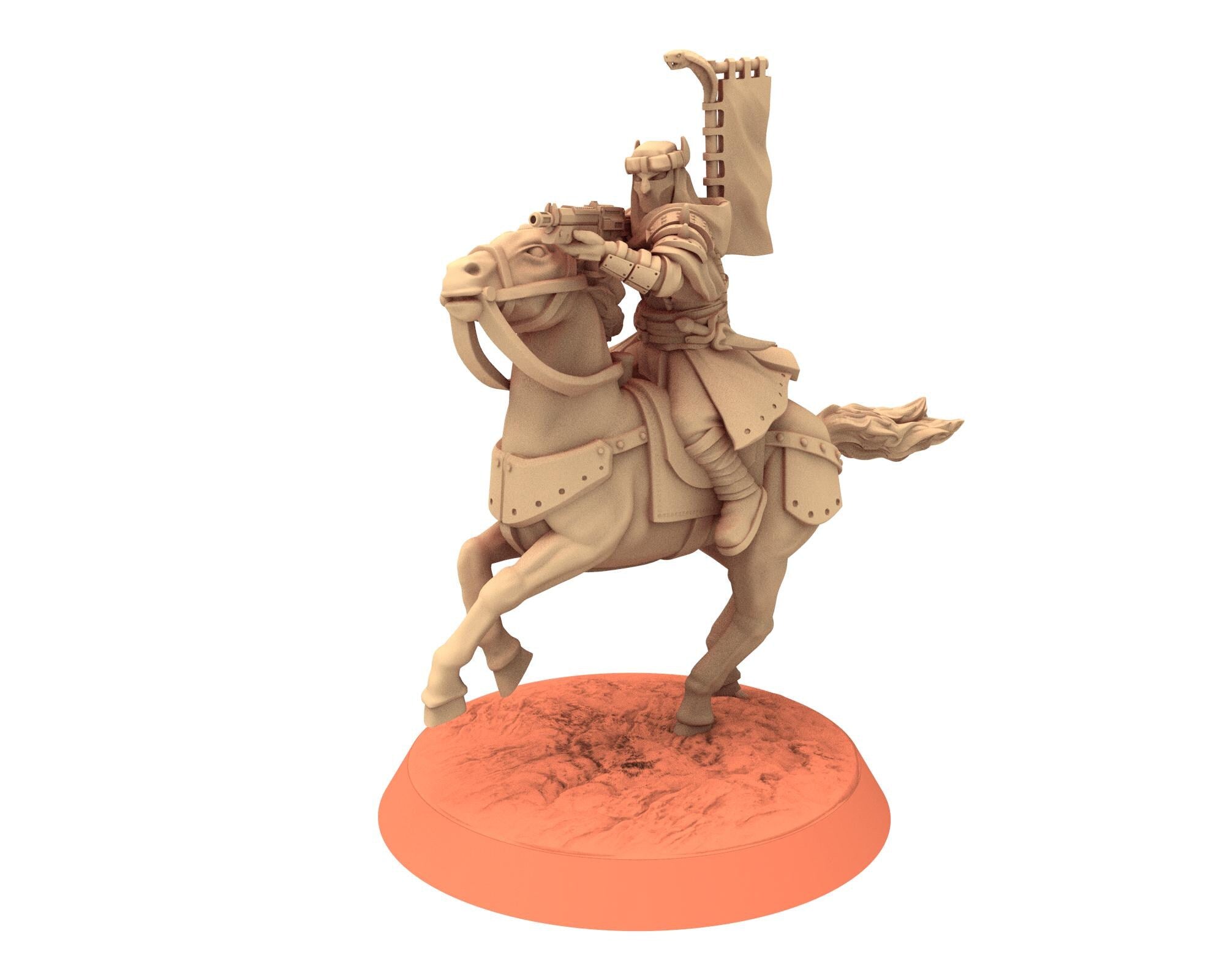 Desert Raiders - Elite Cavalry Imperial guard post apocalyptic, usable for tabletop futuristic wargame, Dune, Star wars Quatermaster 3D