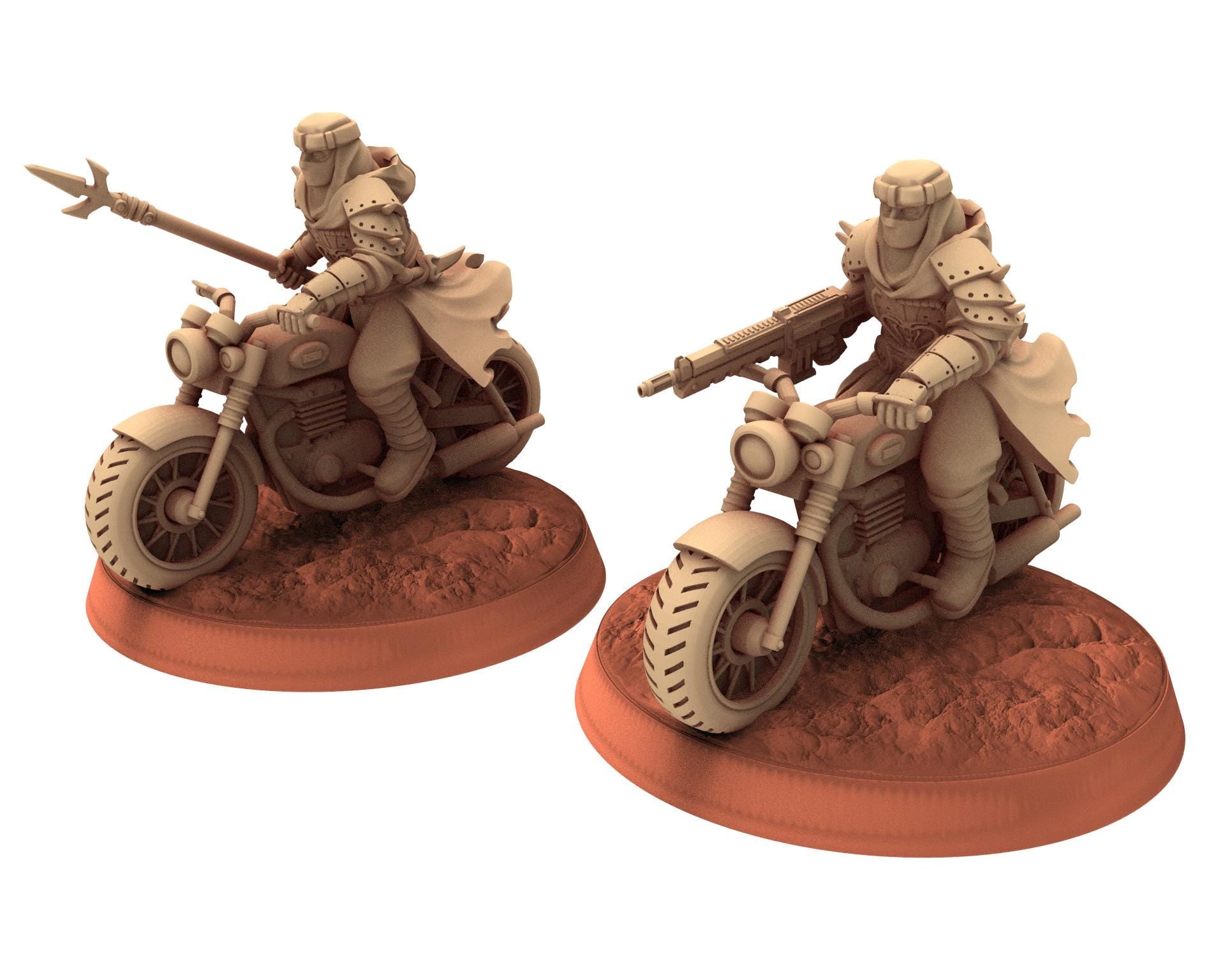 Desert Raiders - Main Cavalrymen Imperial guard post apocalyptic, usable for tabletop futuristic wargame, Dune, Star wars Quatermaster 3D