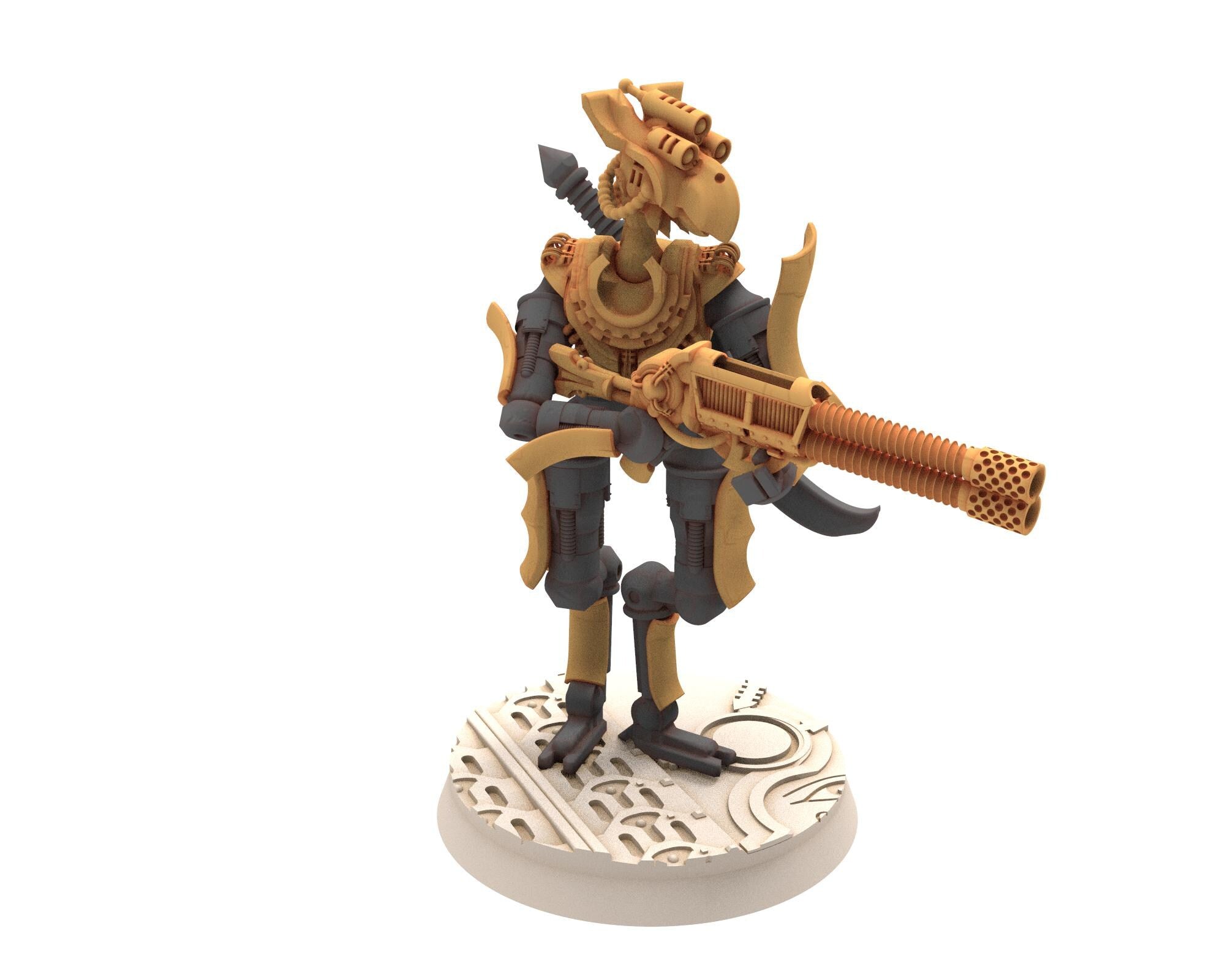 Cinan - Horus - Akhet - Hapirou: Assault, Battle Robot, space lord's guardians of the Necropolis, solid & modular posable miniatures