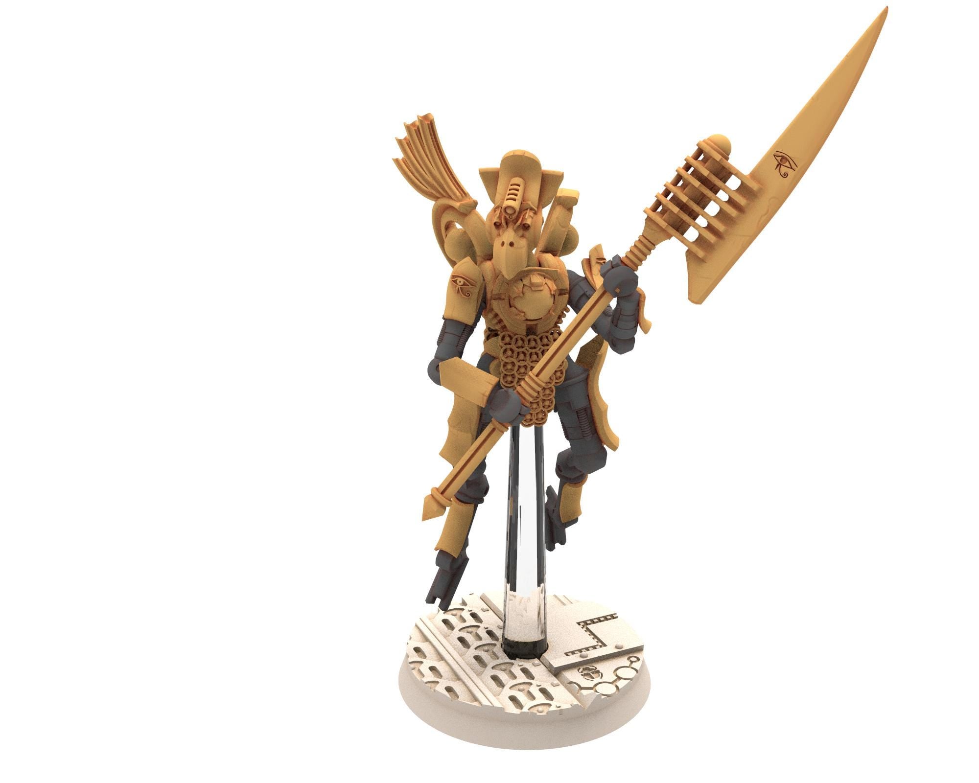 Cinan - Horus - Akhet - Dja: Assault, Battle Robot, space lord's guardians of the Necropolis, solid & modular posable miniatures
