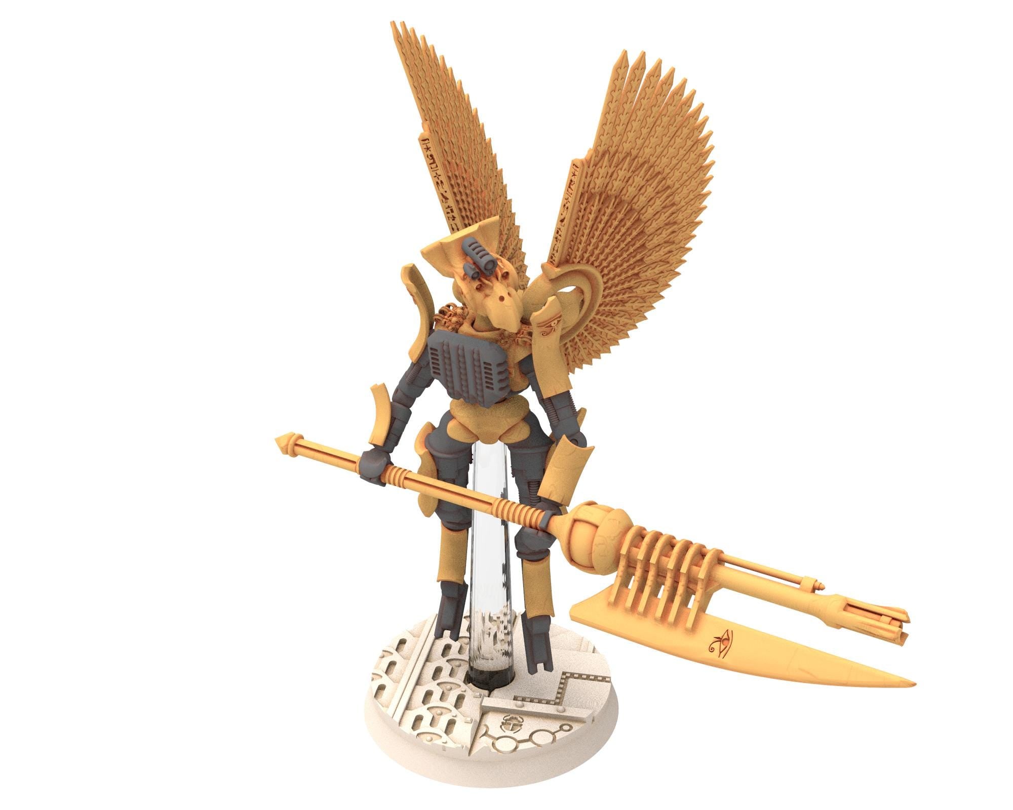 Cinan - Horus - Chemou - Maat: Support, Battle Robot, space lord's guardians of the Necropolis, solid & modular posable miniatures