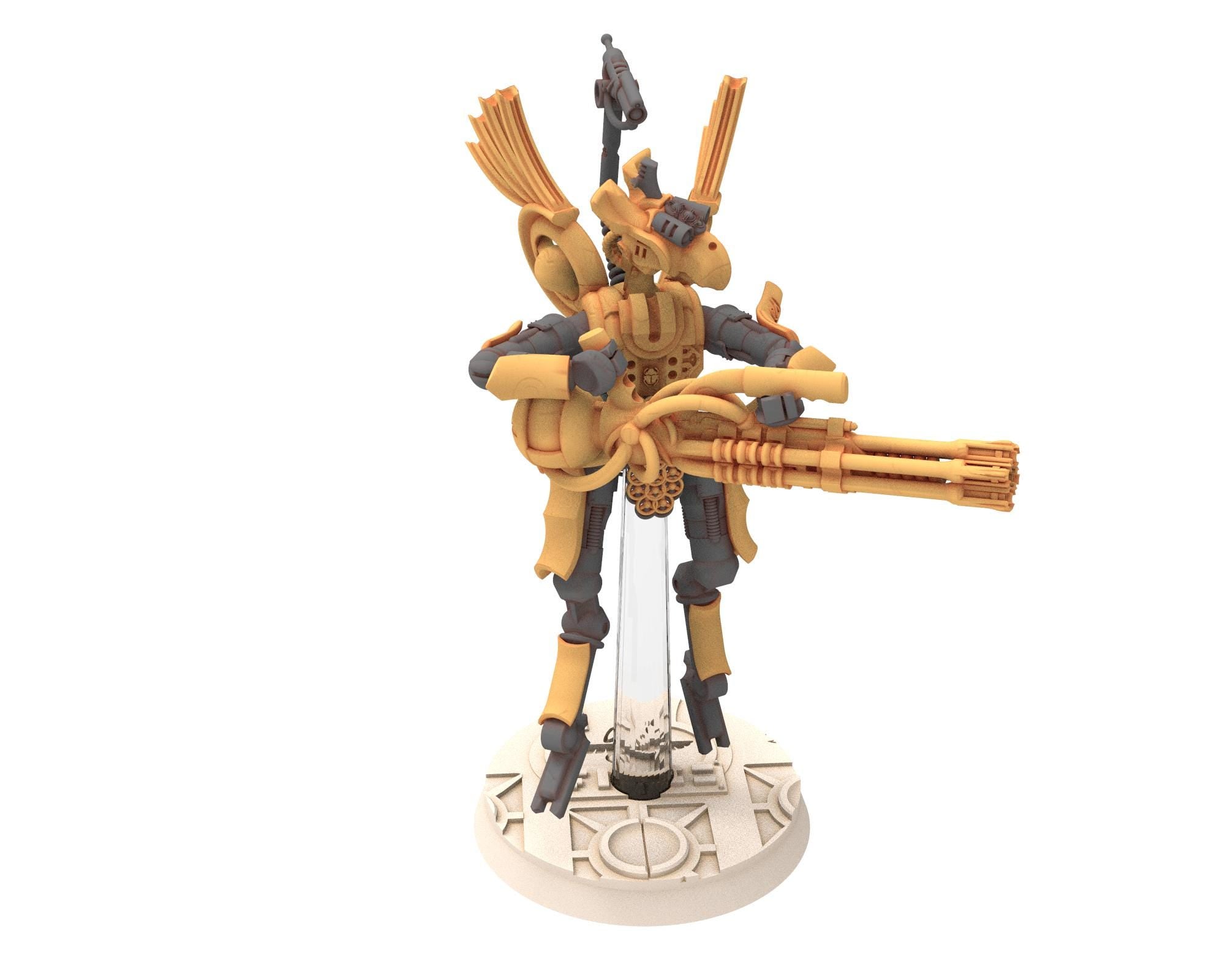 Cinan - Horus - Chemou - Narmer: Support, Battle Robot, space lord's guardians of the Necropolis, solid & modular posable miniatures
