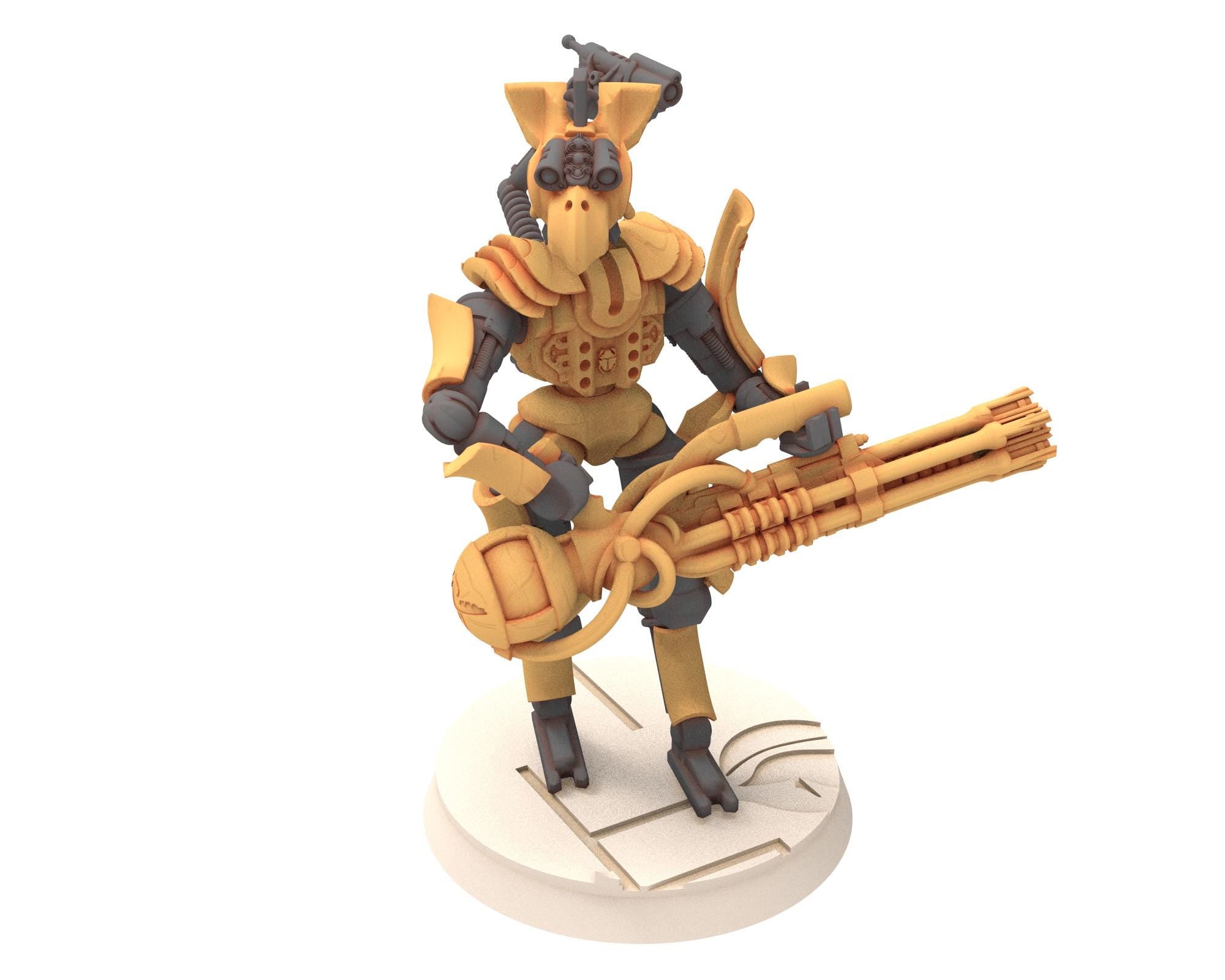 Cinan - Horus - Chemou - Narmer: Support, Battle Robot, space lord's guardians of the Necropolis, solid & modular posable miniatures