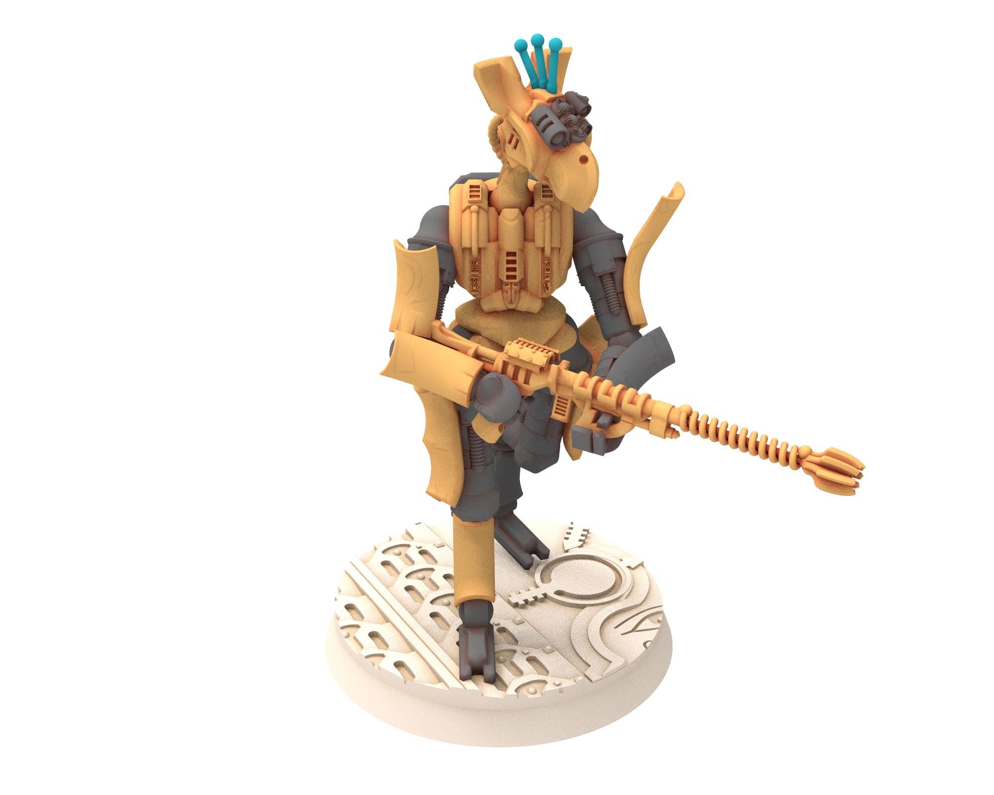 Cinan - Horus - Peret - Deshret: Line, Battle Robot, space lord's guardians of the Necropolis, solid & modular posable miniatures