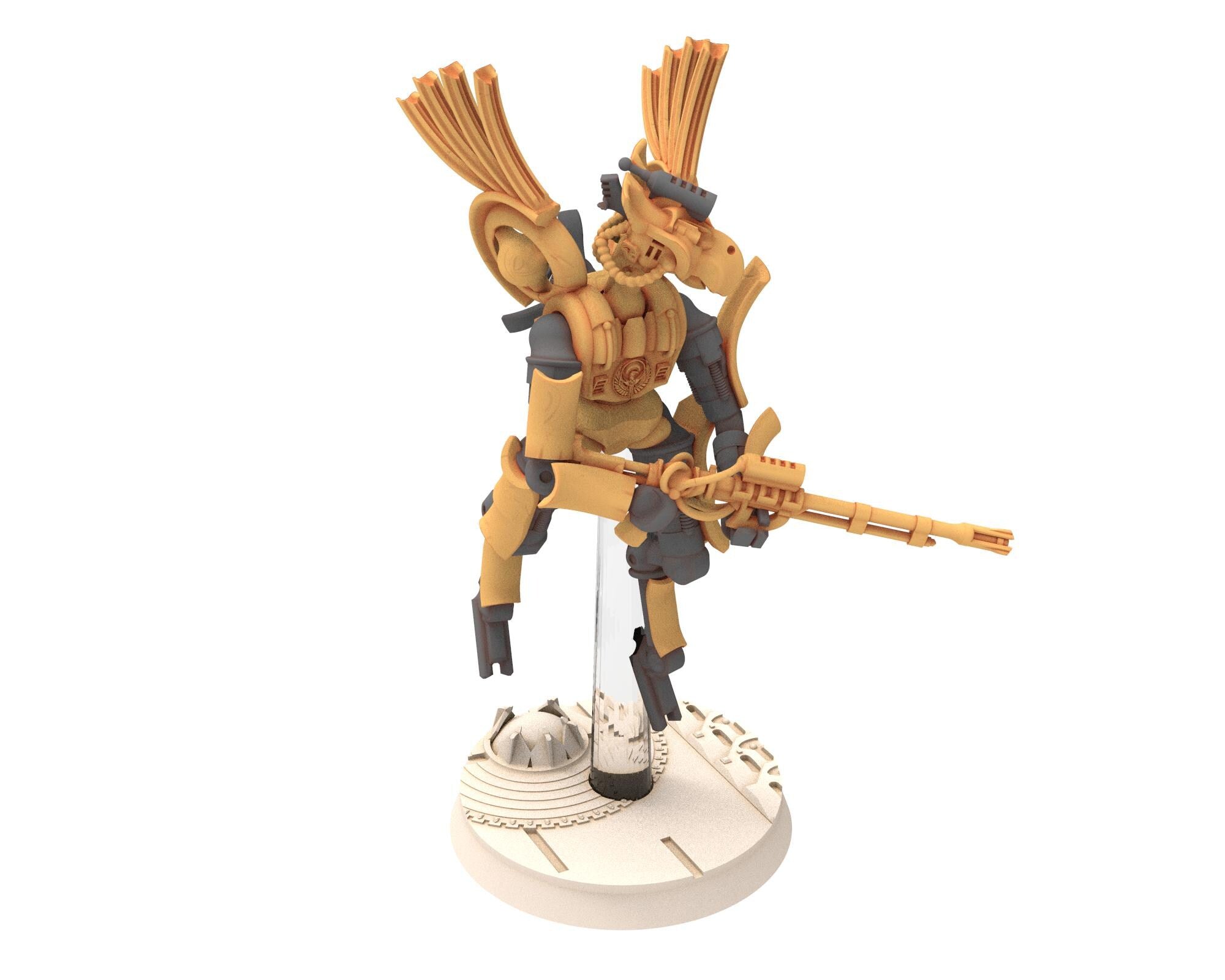 Cinan - Horus - Peret - Heru: Line, Battle Robot, space lord's guardians of the Necropolis, solid & modular posable miniatures