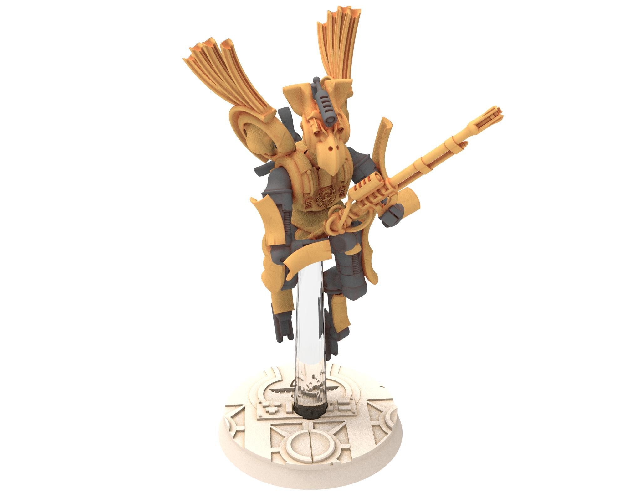 Cinan - Horus - Peret - Heru: Line, Battle Robot, space lord's guardians of the Necropolis, solid & modular posable miniatures