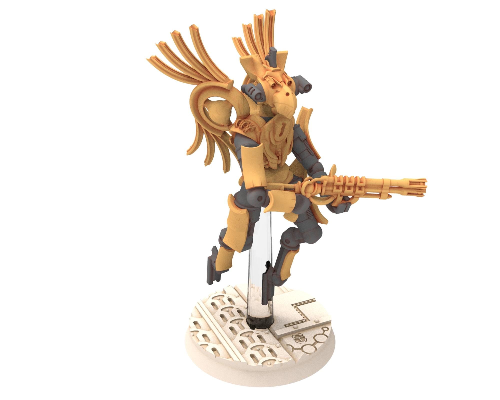 Cinan - Horus - Peret - Mesehti: Line, Battle Robot, space lord's guardians of the Necropolis, solid & modular posable miniatures