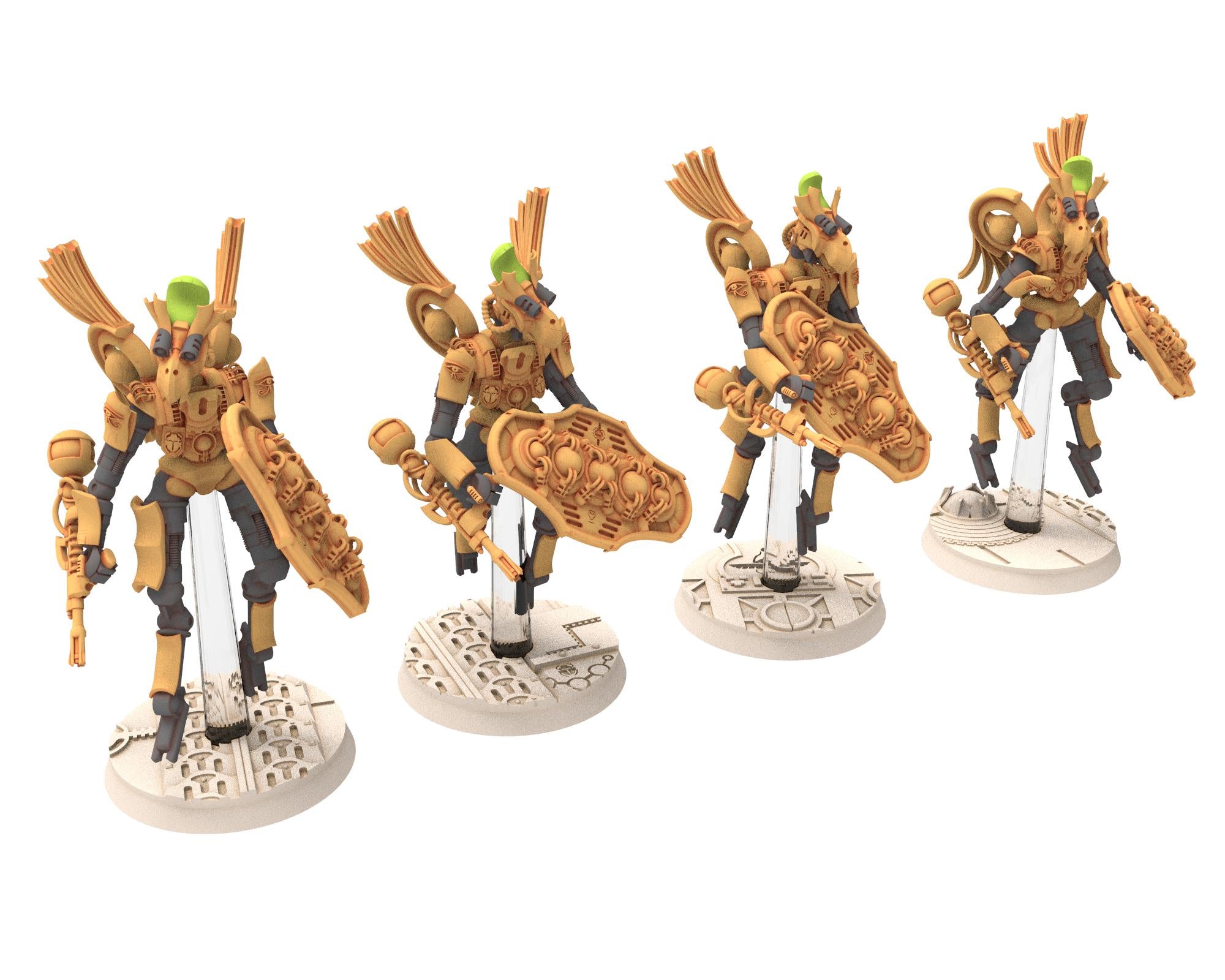 Cinan - Horus - Peret - Shabti: Line, Battle Robot, space lord's guardians of the Necropolis, solid & modular posable miniatures