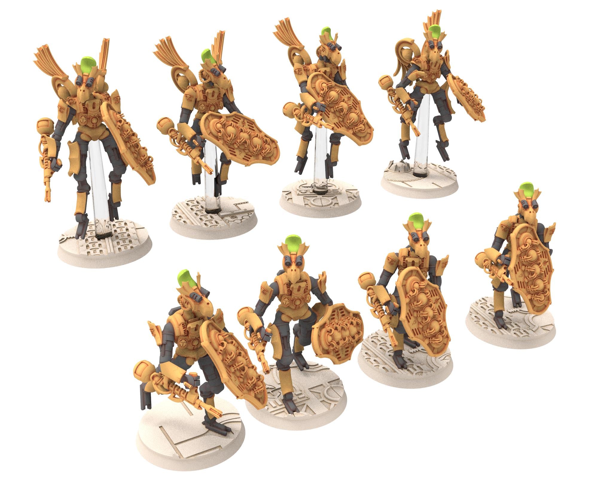 Cinan - Horus - Peret - Shabti: Line, Battle Robot, space lord's guardians of the Necropolis, solid & modular posable miniatures