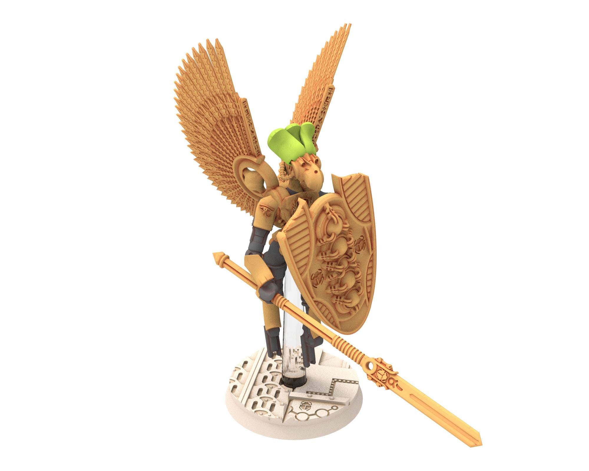 Cinan - Horus - Akhet - Ikem: Assault, Battle Robot, space lord's guardians of the Necropolis, solid & modular posable miniatures