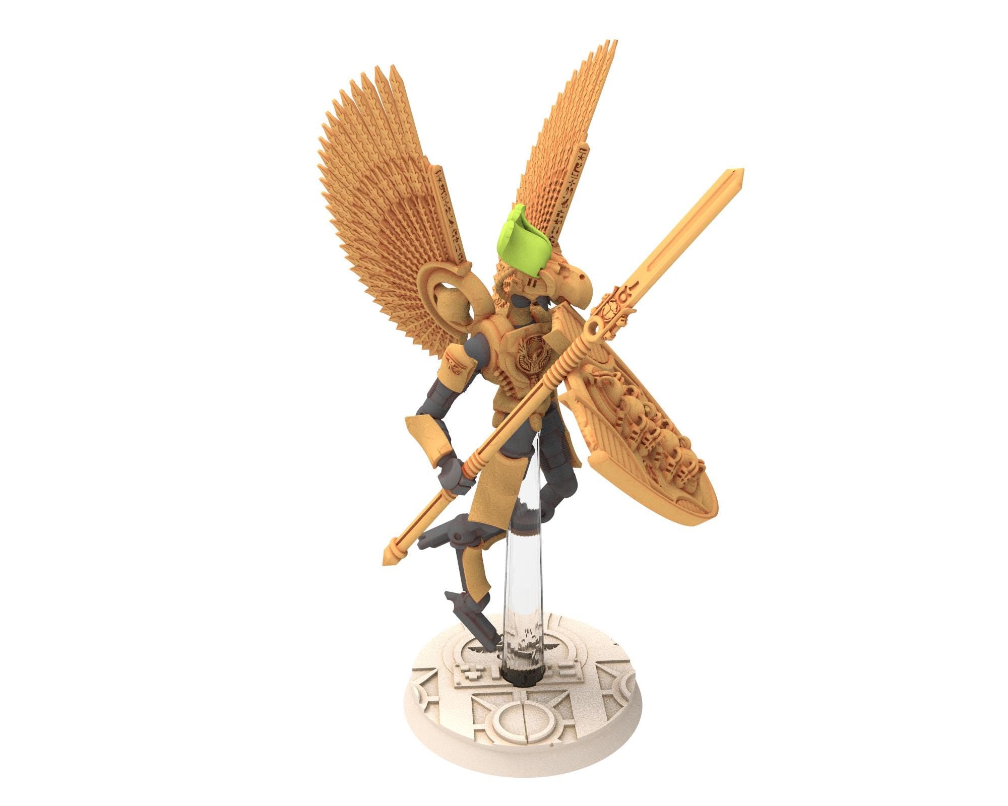 Cinan - Horus - Akhet - Ikem: Assault, Battle Robot, space lord's guardians of the Necropolis, solid & modular posable miniatures