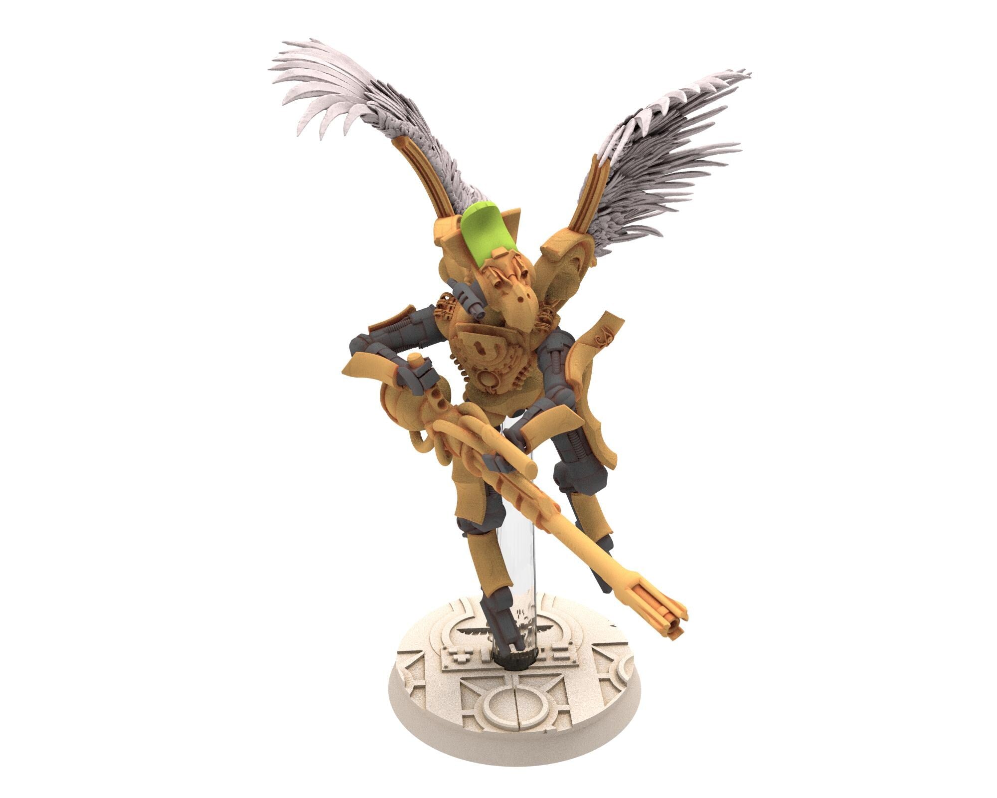 Cinan - Horus - Chemou - Hedjet: Support, Battle Robot, space lord's guardians of the Necropolis, solid & modular posable miniatures