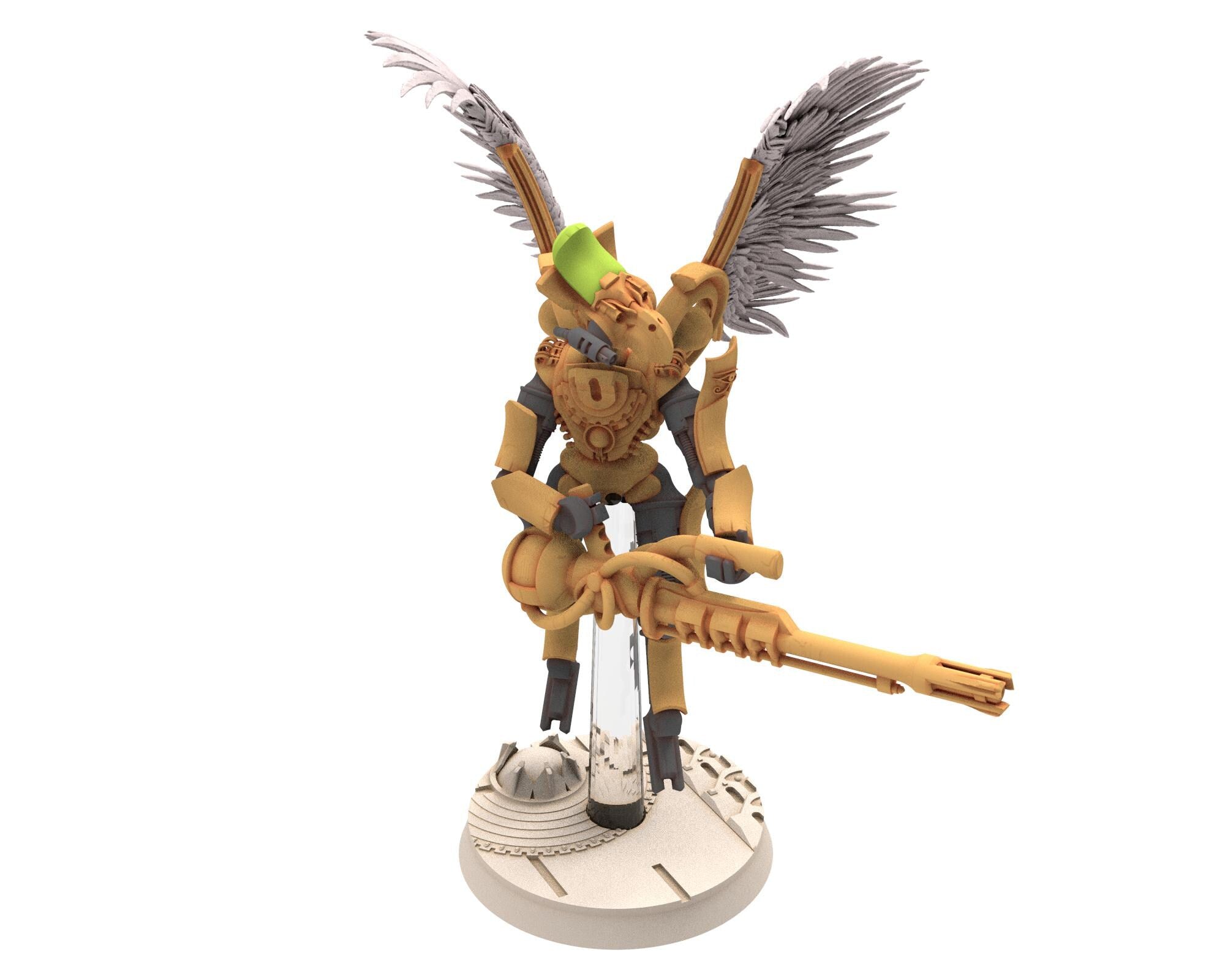 Cinan - Horus - Chemou - Hedjet: Support, Battle Robot, space lord's guardians of the Necropolis, solid & modular posable miniatures