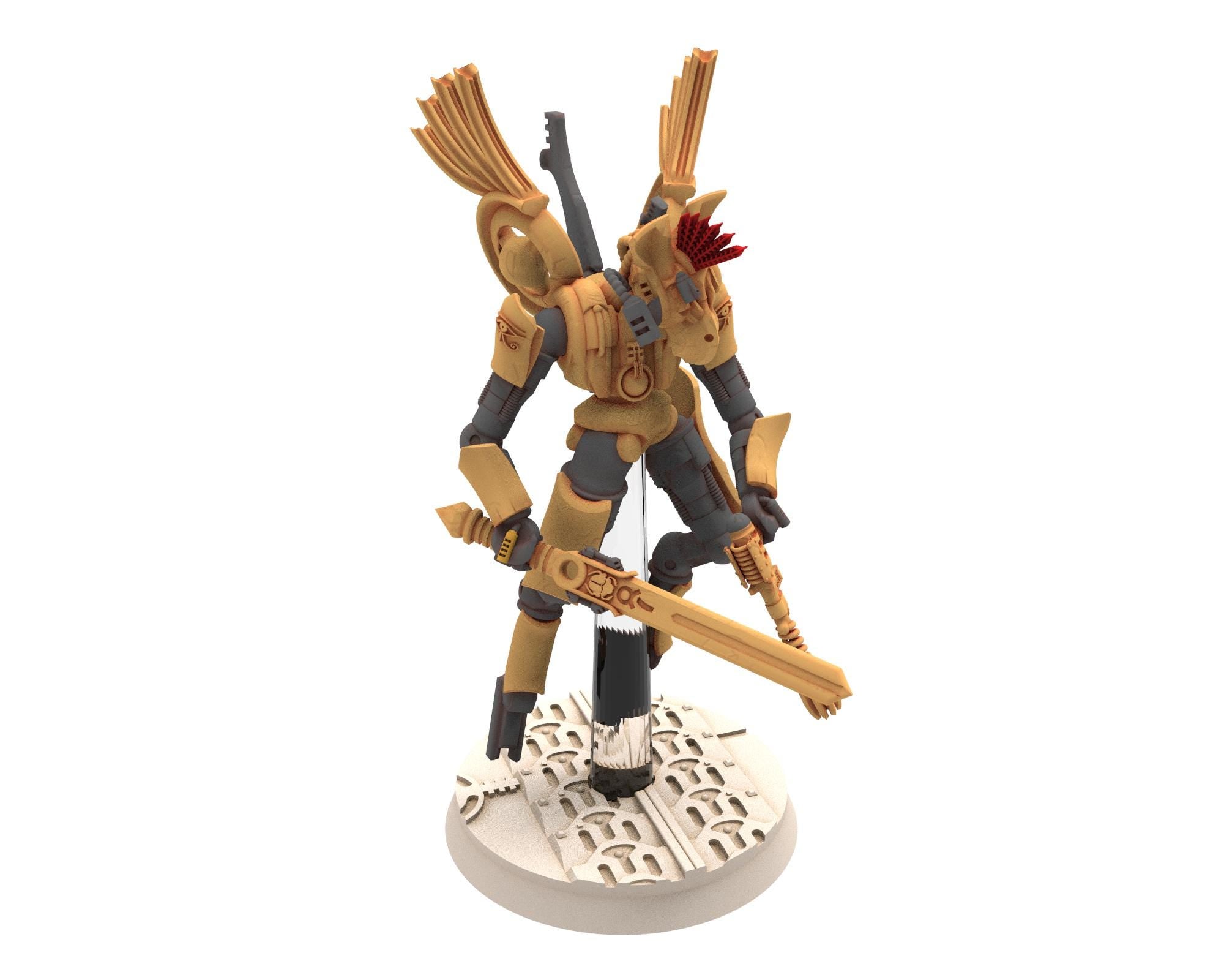 Cinan - Horus - Akhet - Parath: Assault, Battle Robot, space lord's guardians of the Necropolis, solid & modular posable miniatures