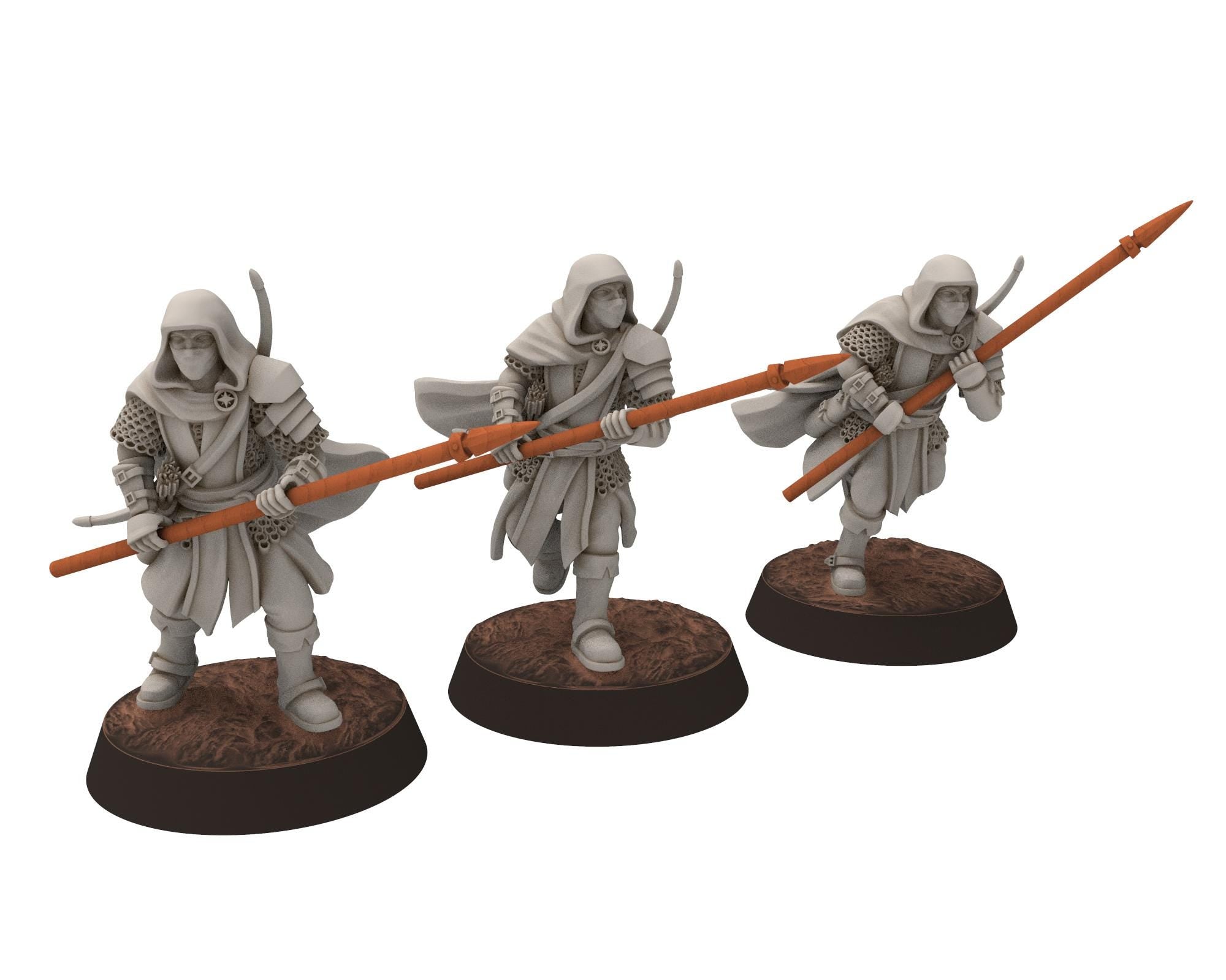 Gandor - Rangers unit of the fiefdom, fief Archer, defender of the free men, miniature for wargame D&D, Lotr... Quatermaster 3D