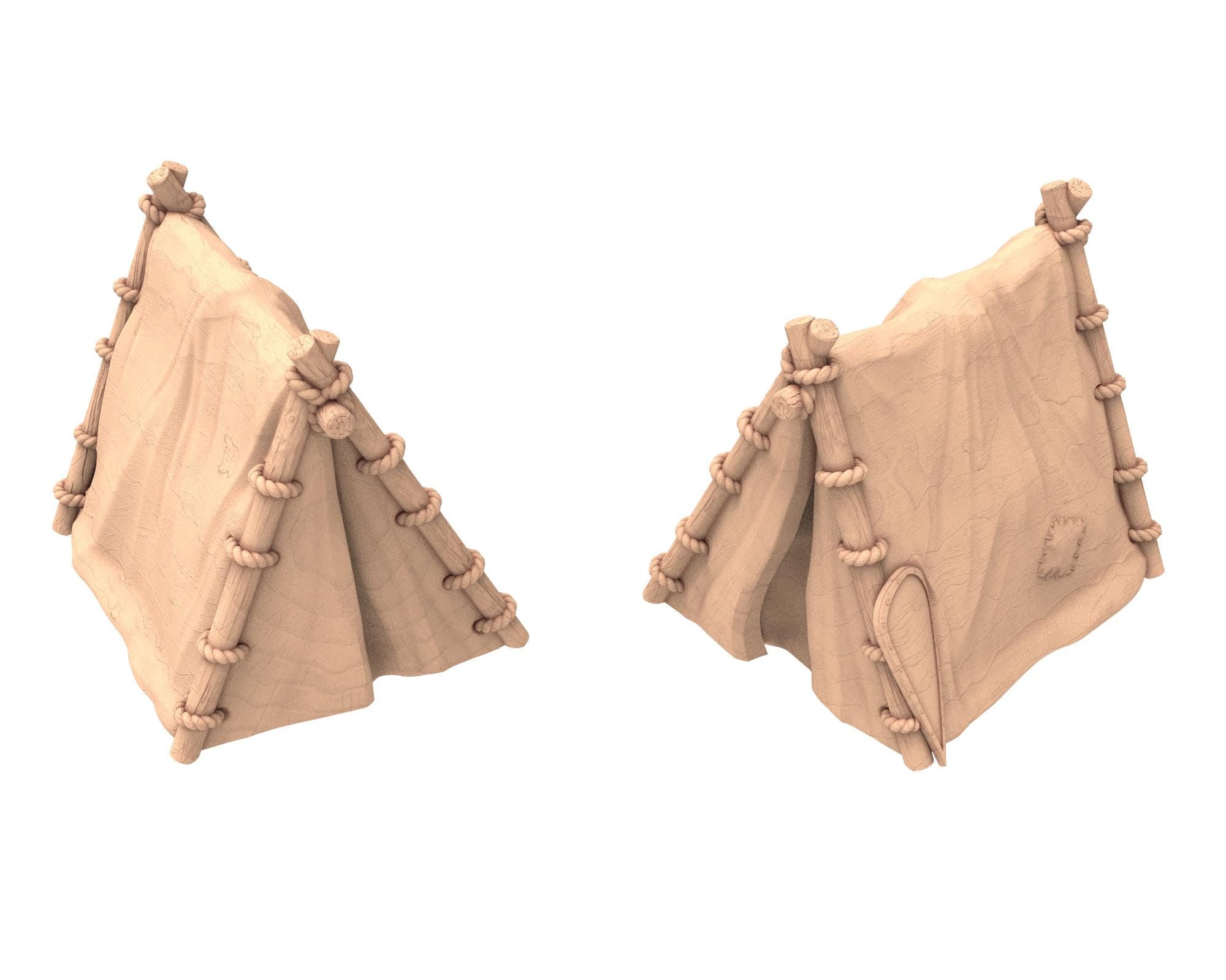 Gandor - Camp scene, defenders of the free men realm, for wargame D&D, Lotr... Quatermaster 3D