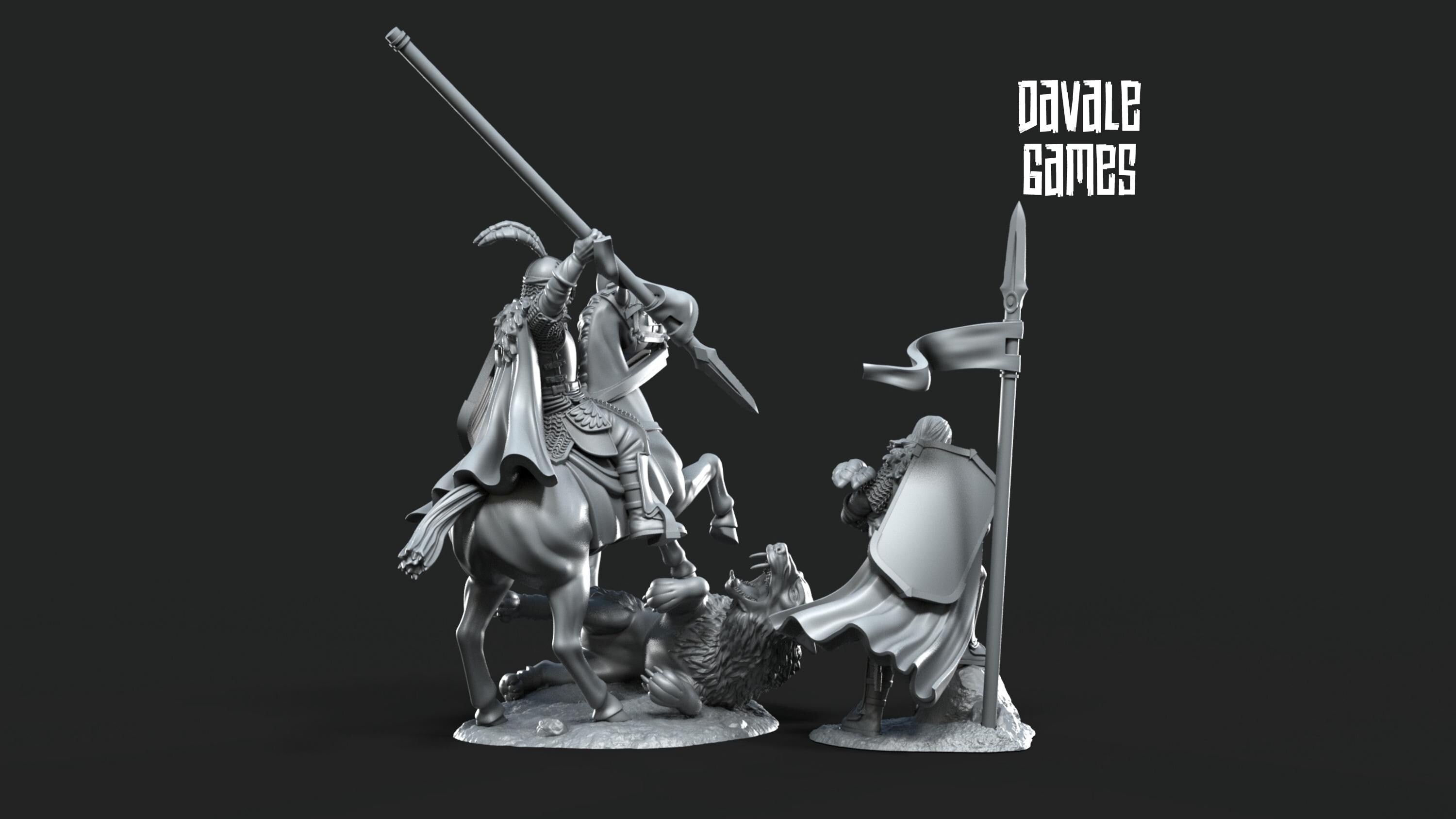 Ornor - King and Mage of the Lost Kingdom of the North, Dune Din, Misty Mountains, miniatures for wargame D&D, Lotr...