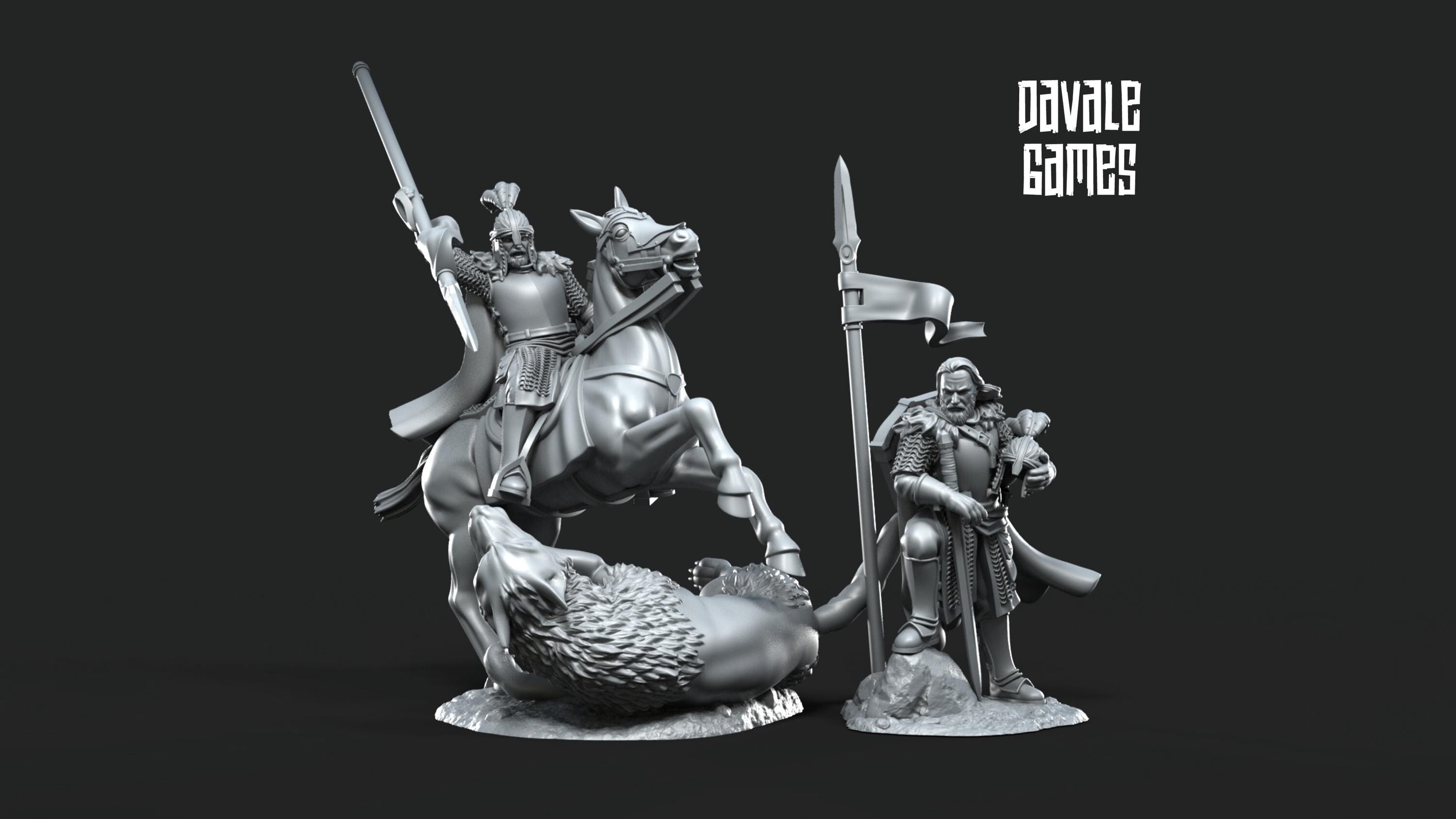 Ornor - King and Mage of the Lost Kingdom of the North, Dune Din, Misty Mountains, miniatures for wargame D&D, Lotr...