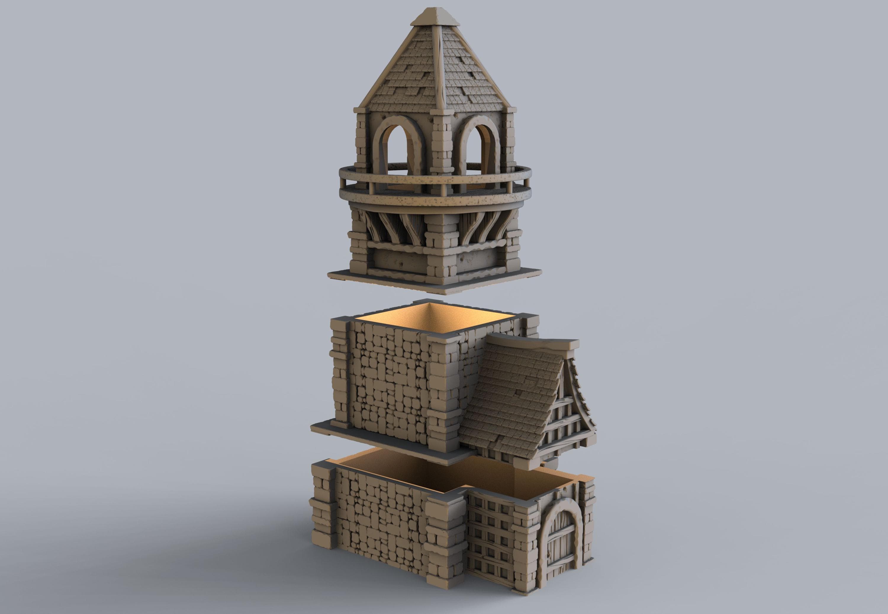 Medieval building - House 24 - PLA for Oldworld, Dungeon & Dragons, Frostgrave, Age of fantasy battle skirmish wargame