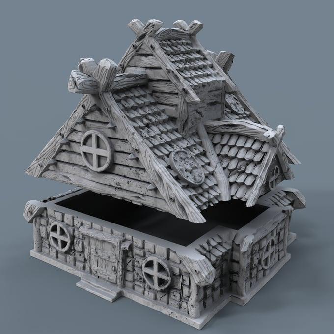 Viking building - Norsemen House 02 - Scenery for Norse Saga, Dungeon & Dragons, Frostgrave, Age of fantasy battle skirmish wargame PLA