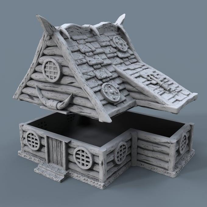 Viking building - Norsemen House 05 - Scenery for Norse Saga, Dungeon & Dragons, Frostgrave, Age of fantasy battle skirmish wargame PLA