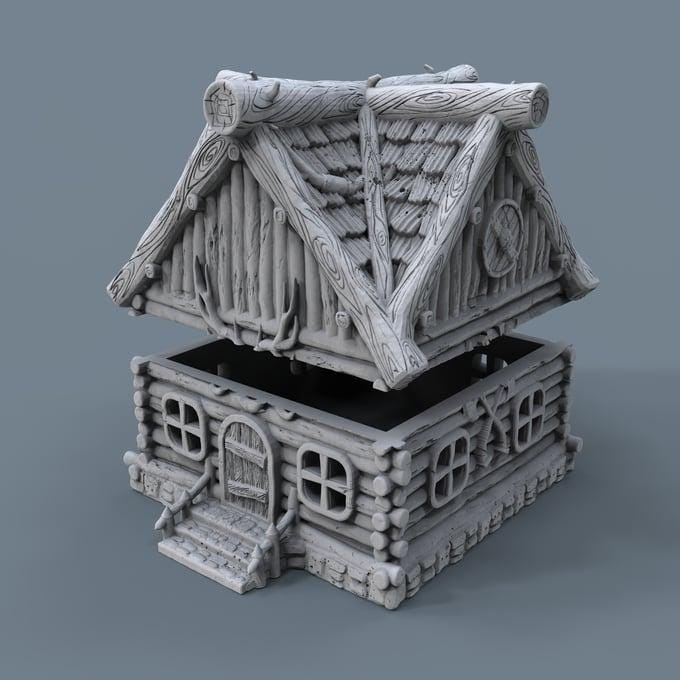 Viking building - Norsemen House 06 - Scenery for Norse Saga, Dungeon & Dragons, Frostgrave, Age of fantasy battle skirmish wargame PLA