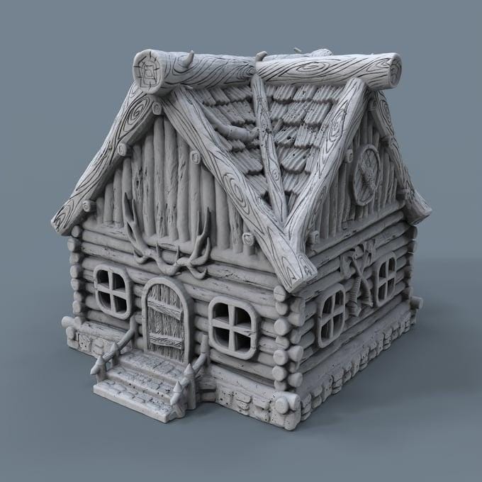 Viking building - Norsemen House 06 - Scenery for Norse Saga, Dungeon & Dragons, Frostgrave, Age of fantasy battle skirmish wargame PLA