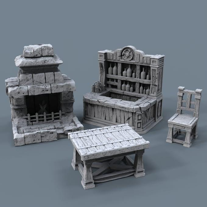 Viking building - Norsemen Bar - Scenery for Norse Saga, Dungeon & Dragons, Frostgrave, Age of fantasy battle skirmish wargame Resin