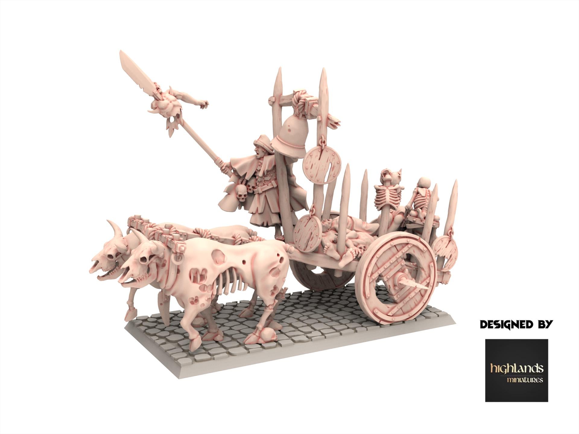 Undead - CORPSE CART, Bloodthirster Skeleton Warrior guard