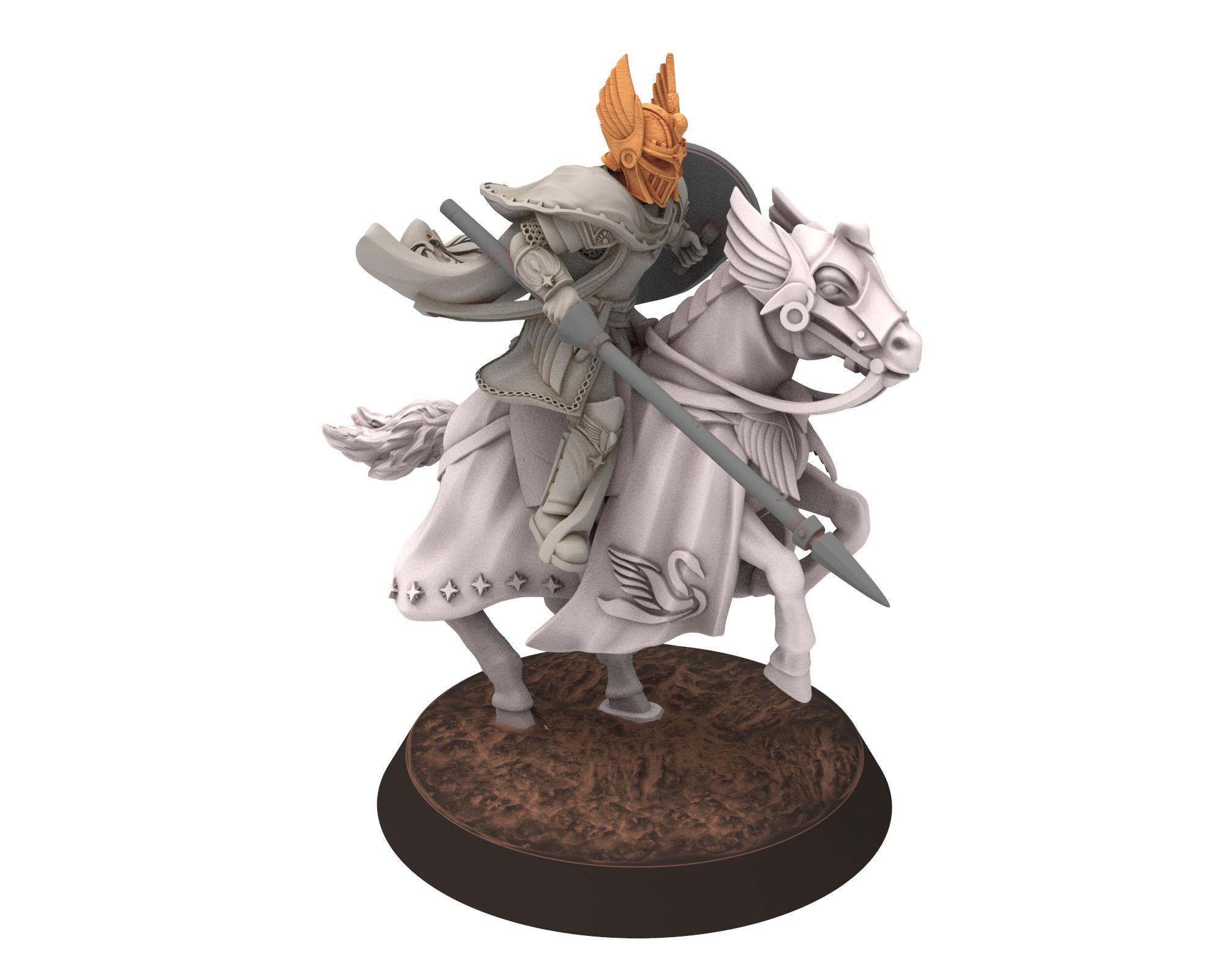 Gandor - Fantasy Prince Knight on foot, defender of the free men realm, for wargame D&D, Lotr... Quatermaster 3D