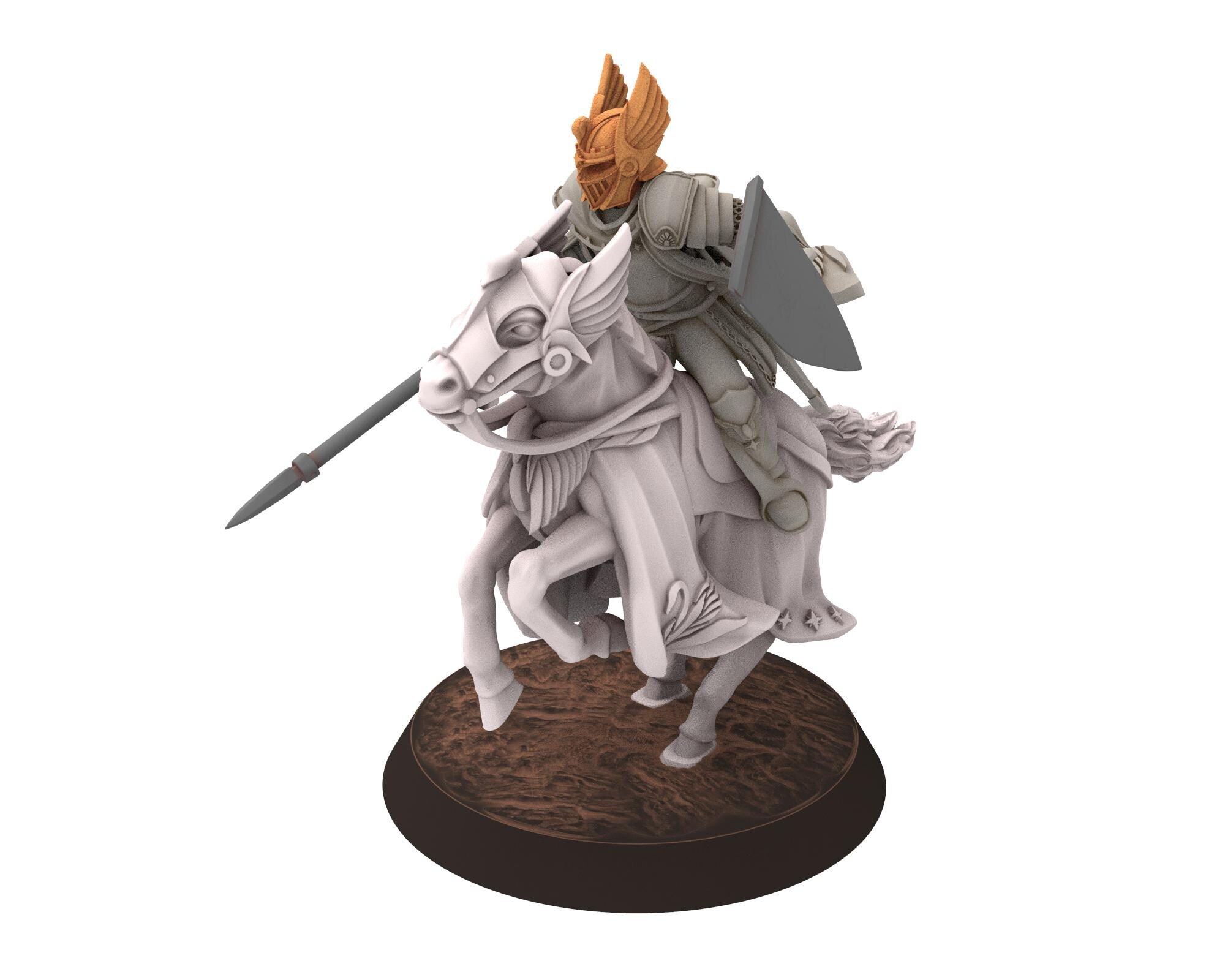 Gandor - Fantasy King Knight Mounted, defender of the free men realm, for wargame D&D, Lotr... Quatermaster 3D